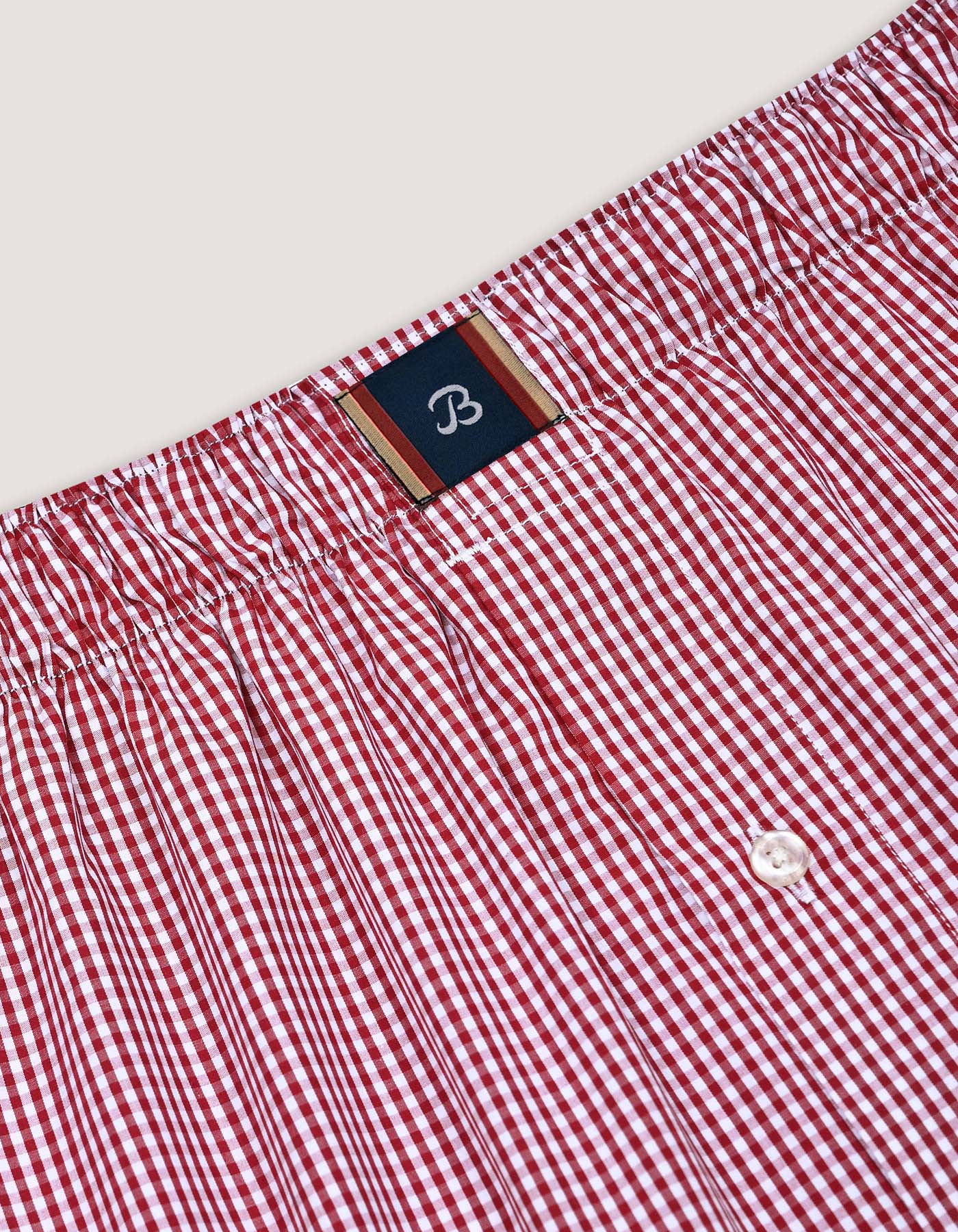 Red Checkered Woven Boxer