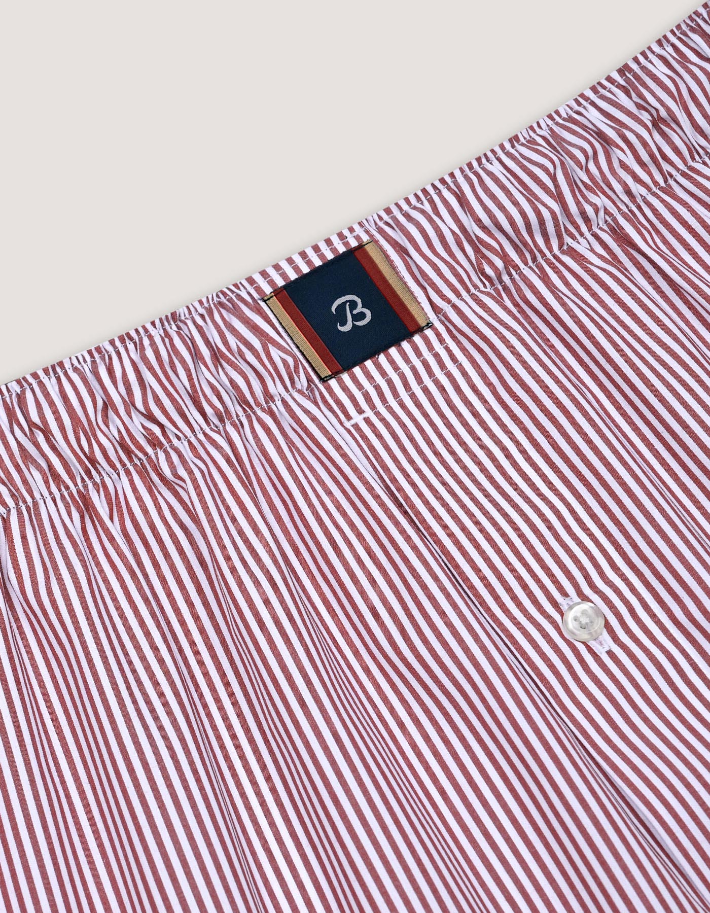 Maroon Striped Cotton Boxers