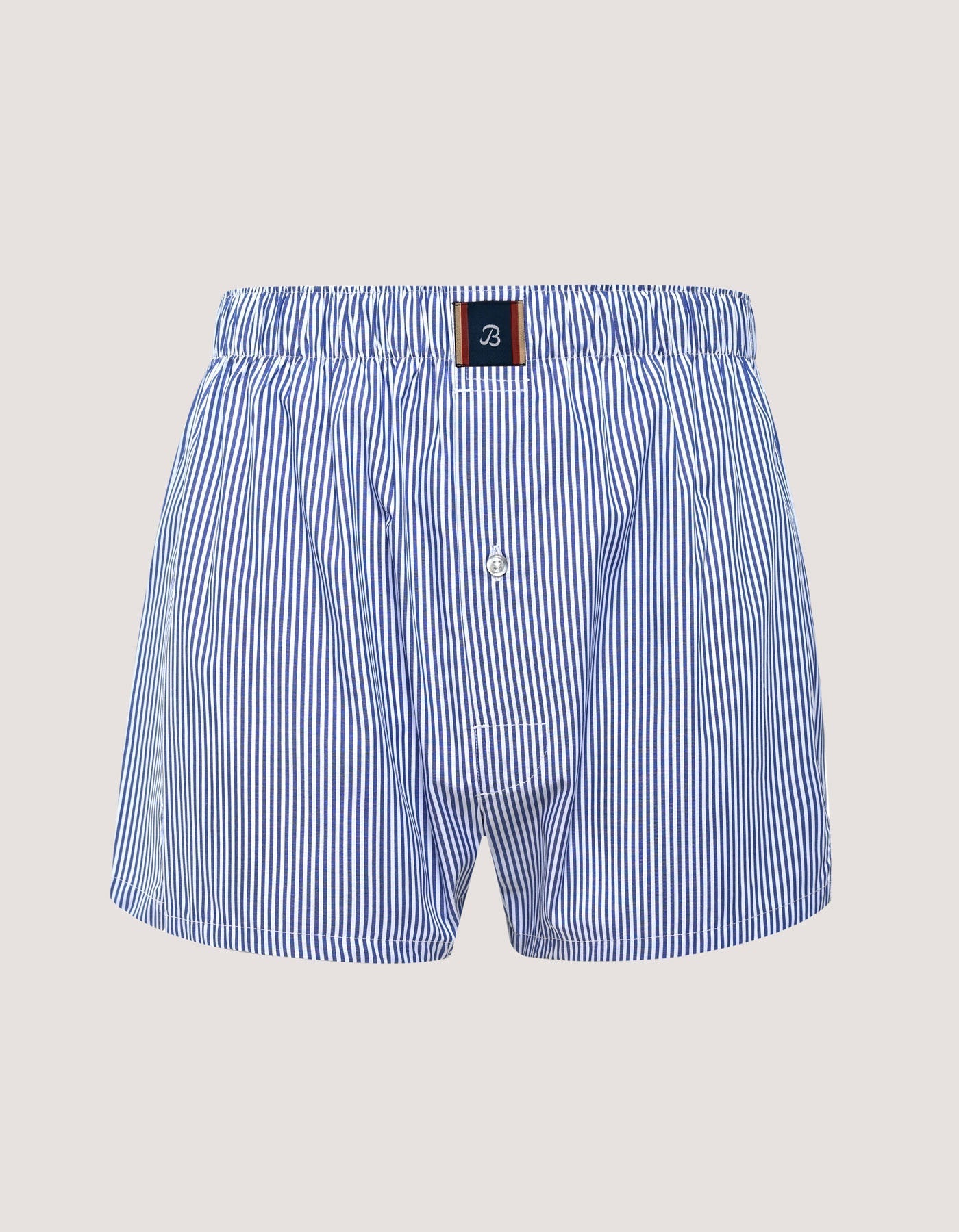 Blue Striped Woven Boxers