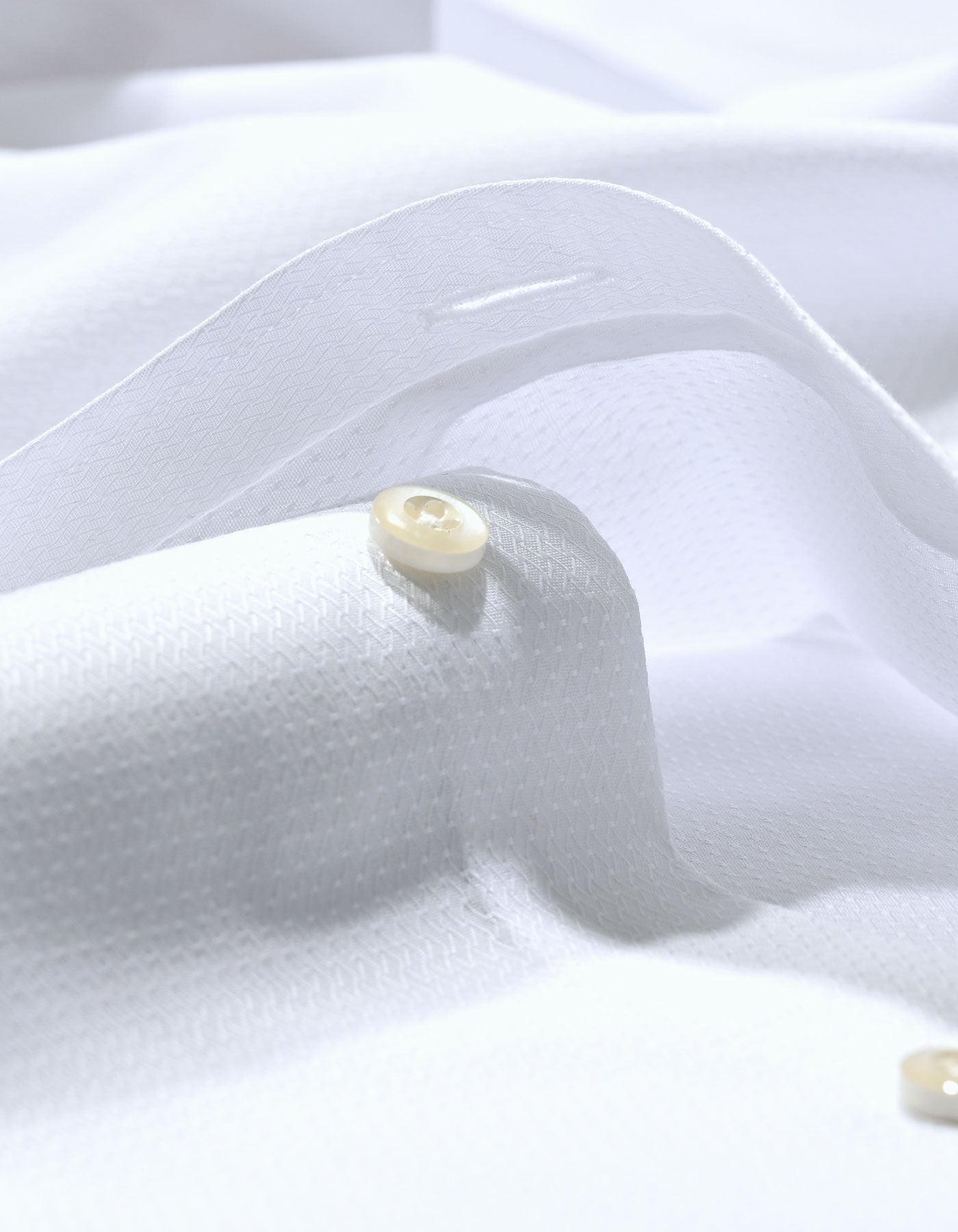 Geometric Self Textured White Shirt