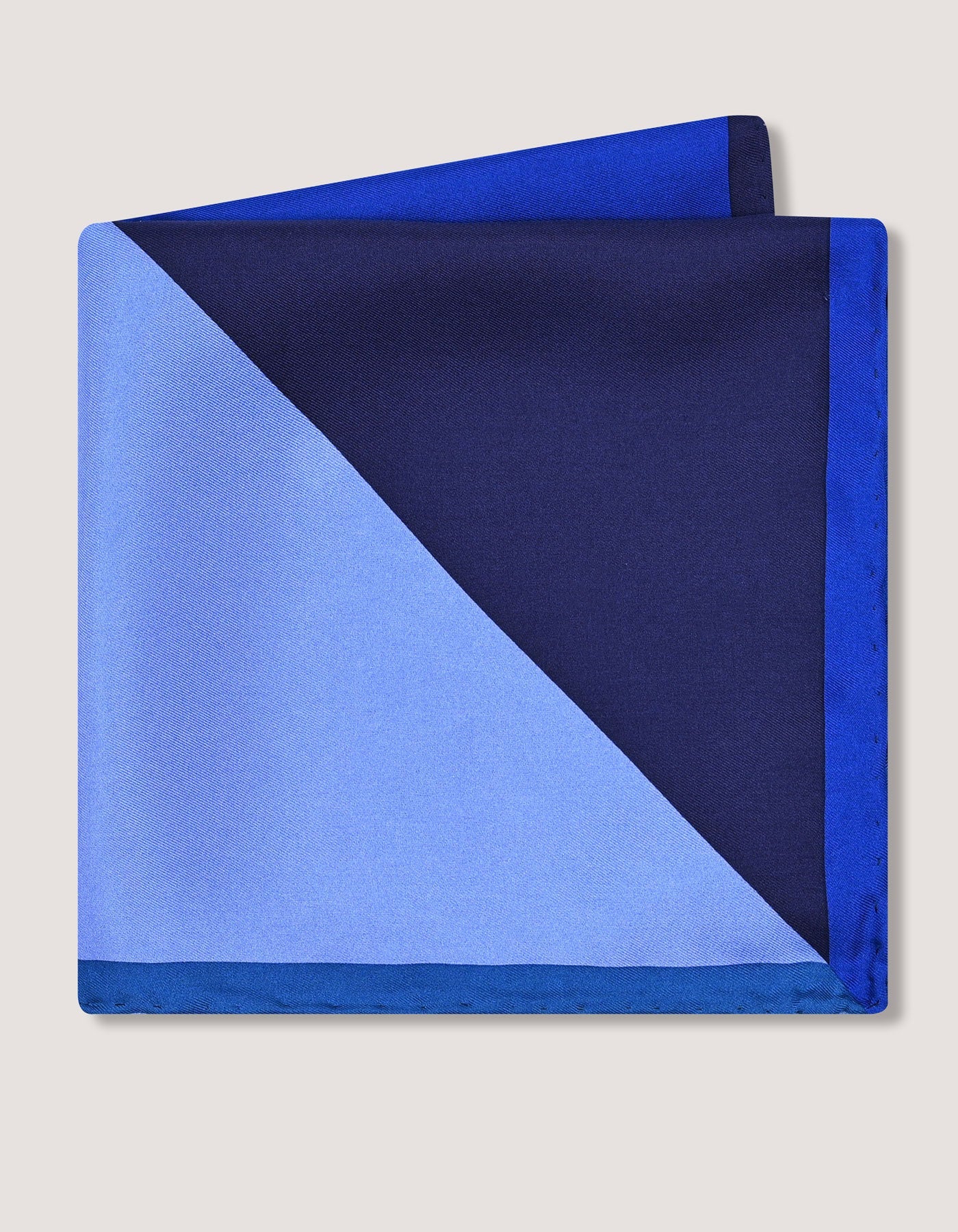 Plain Blue Designer Silk Pocket Square
