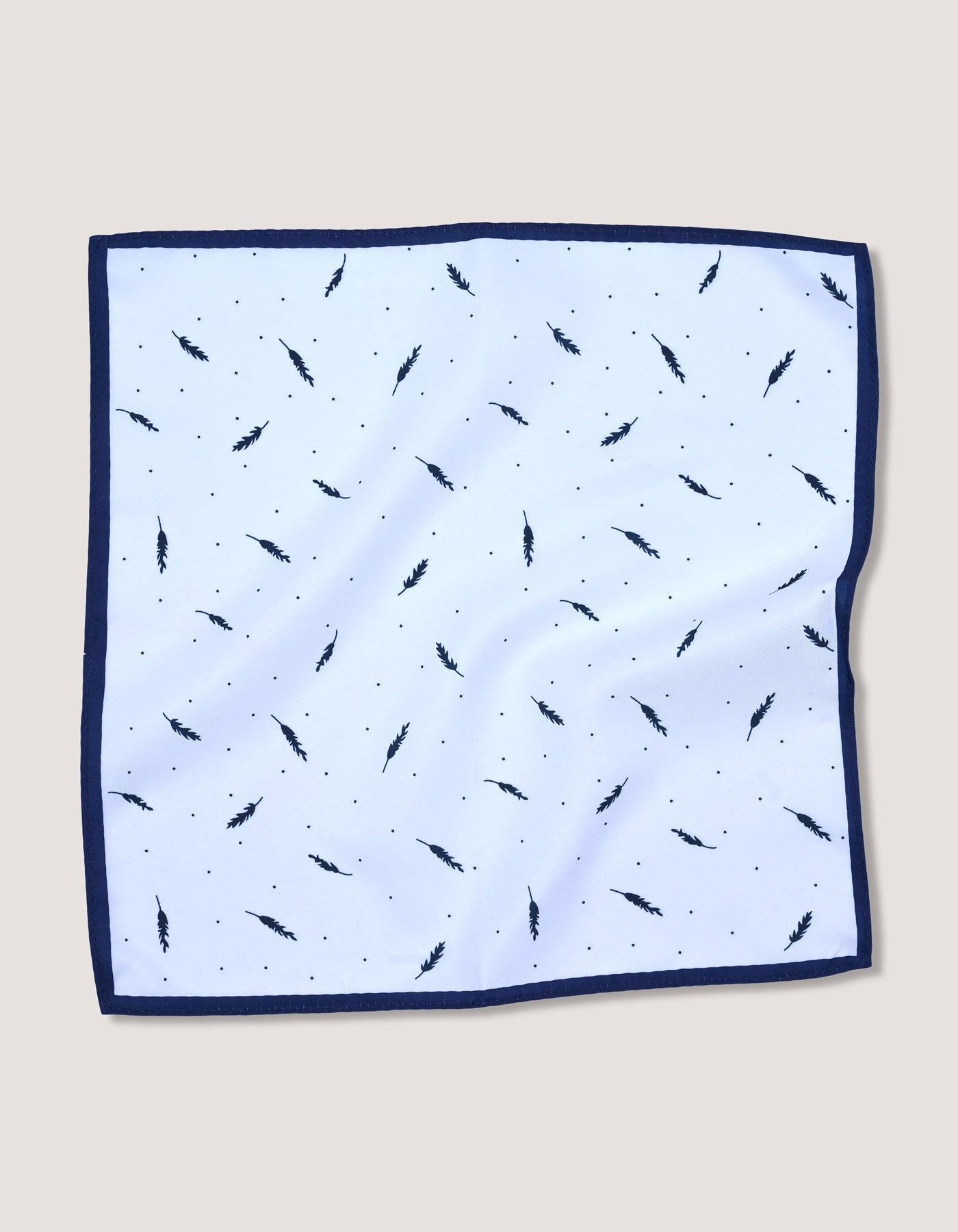 White Geometric Pocket Square