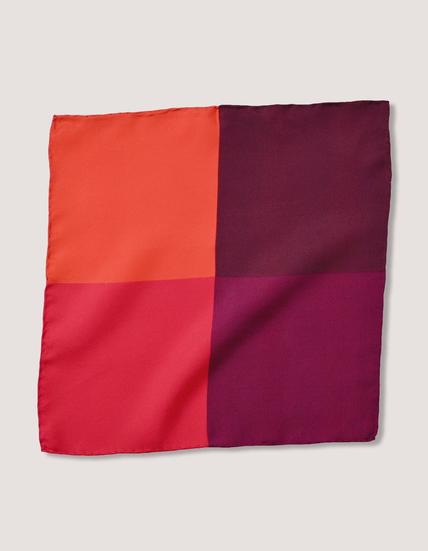 Multicolour Plain Silk Pocket Square