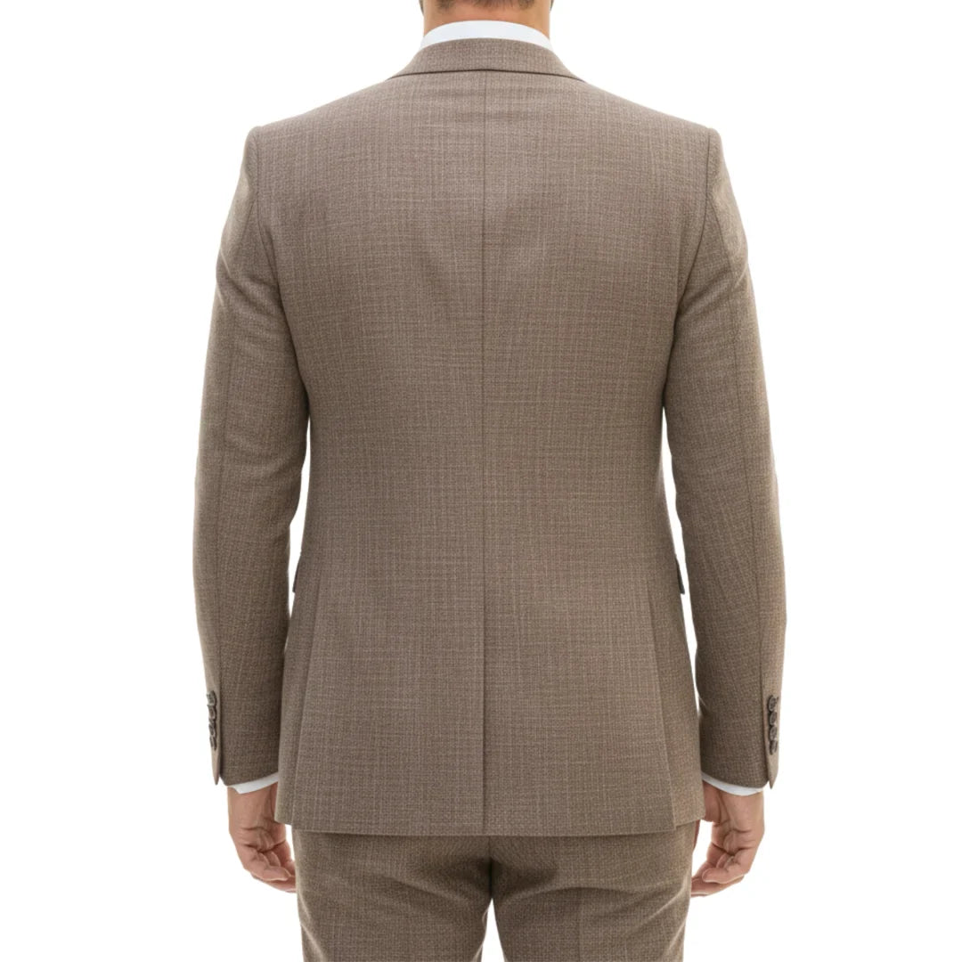 IM33 - Men's 3 Piece Brown Tailored Fit Suit