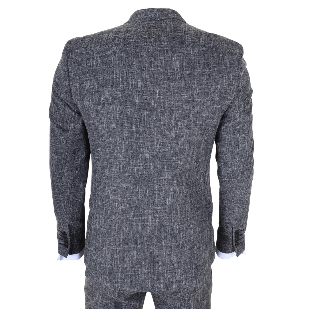 IM33 - Men's Black 3 Piece Tailored Fit Suit