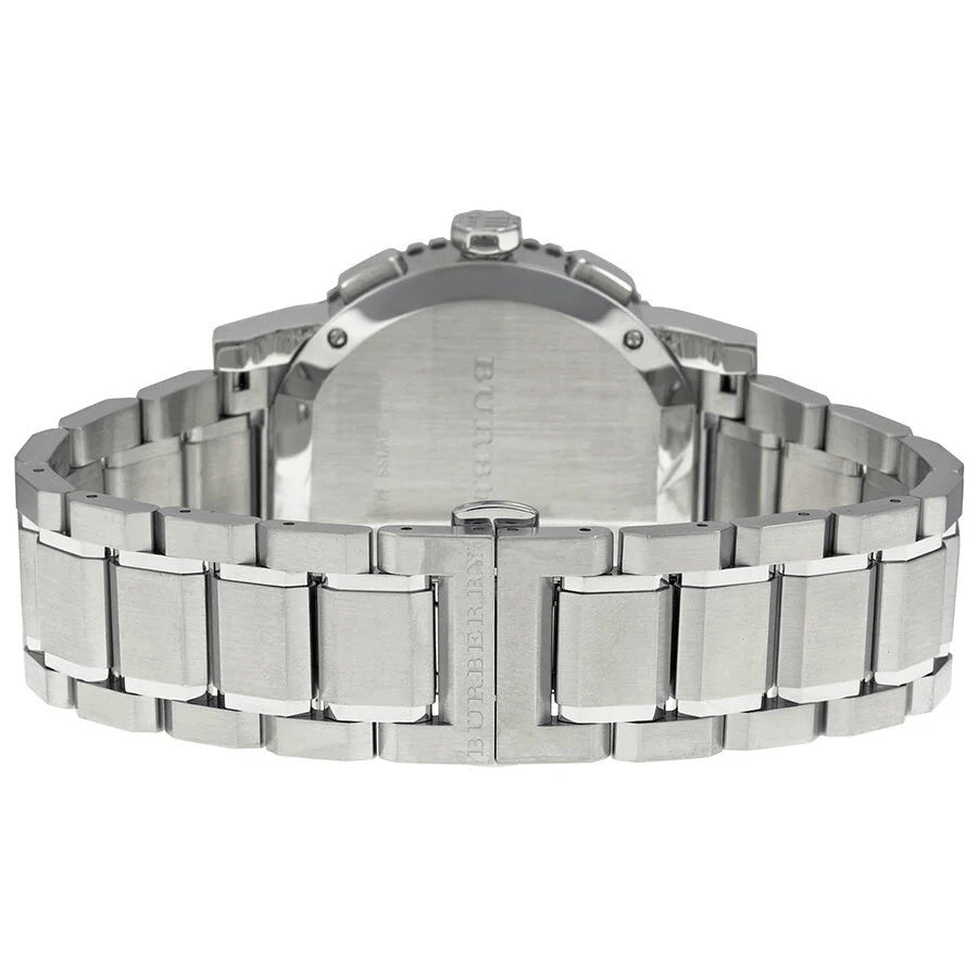 Burberry BU9380 The City Men's Silver & Black Bezel Watch