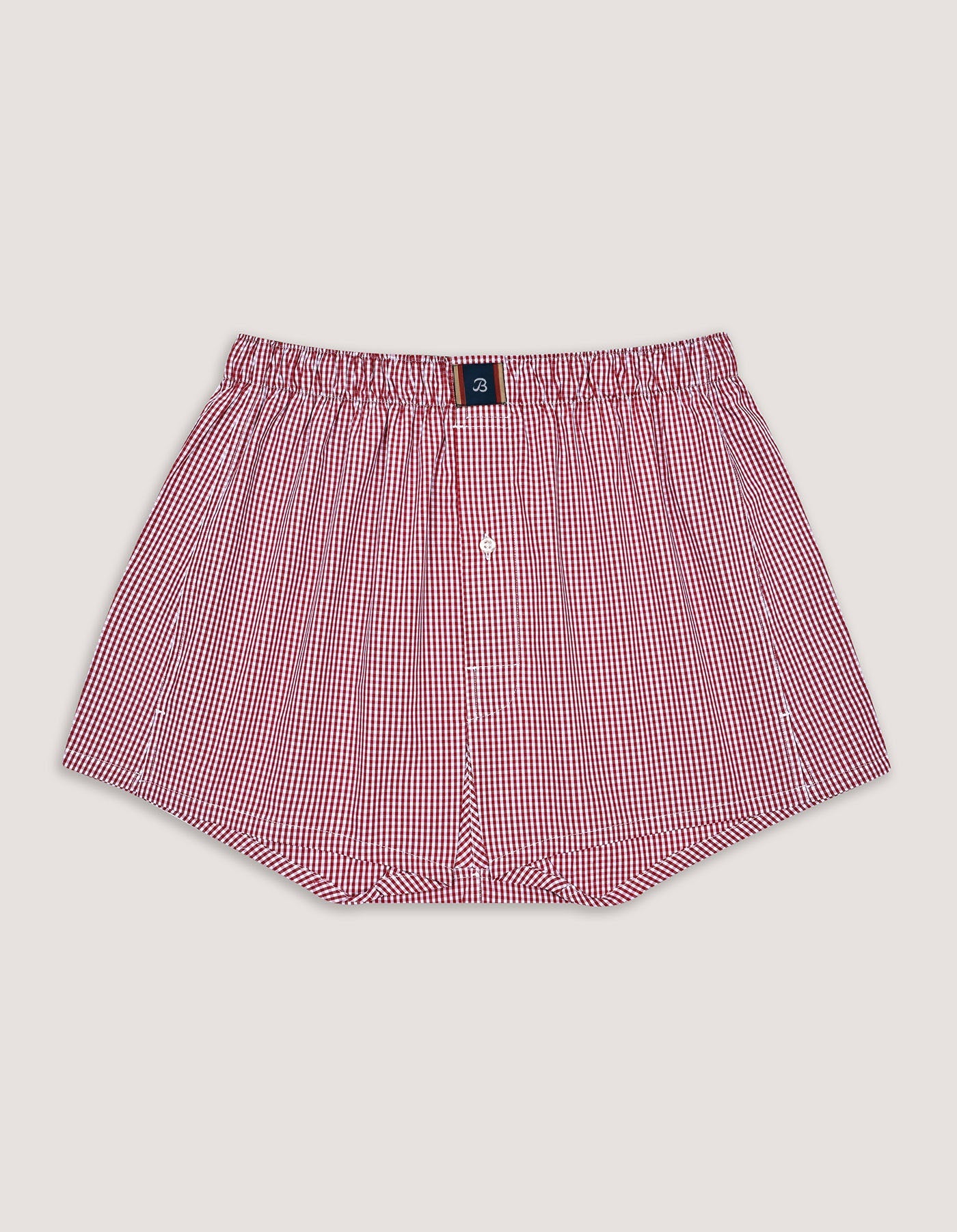 Red Checkered Woven Boxer