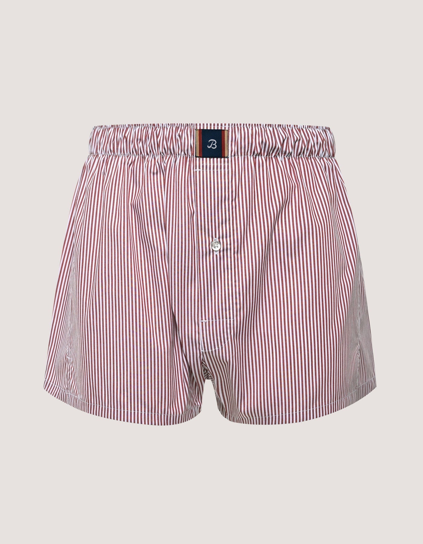 Maroon Striped Cotton Boxers