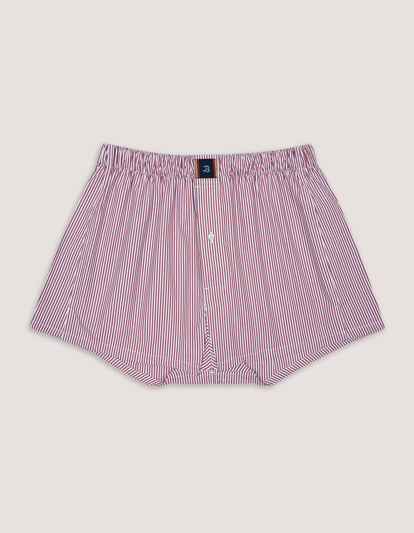 Maroon Striped Cotton Boxers