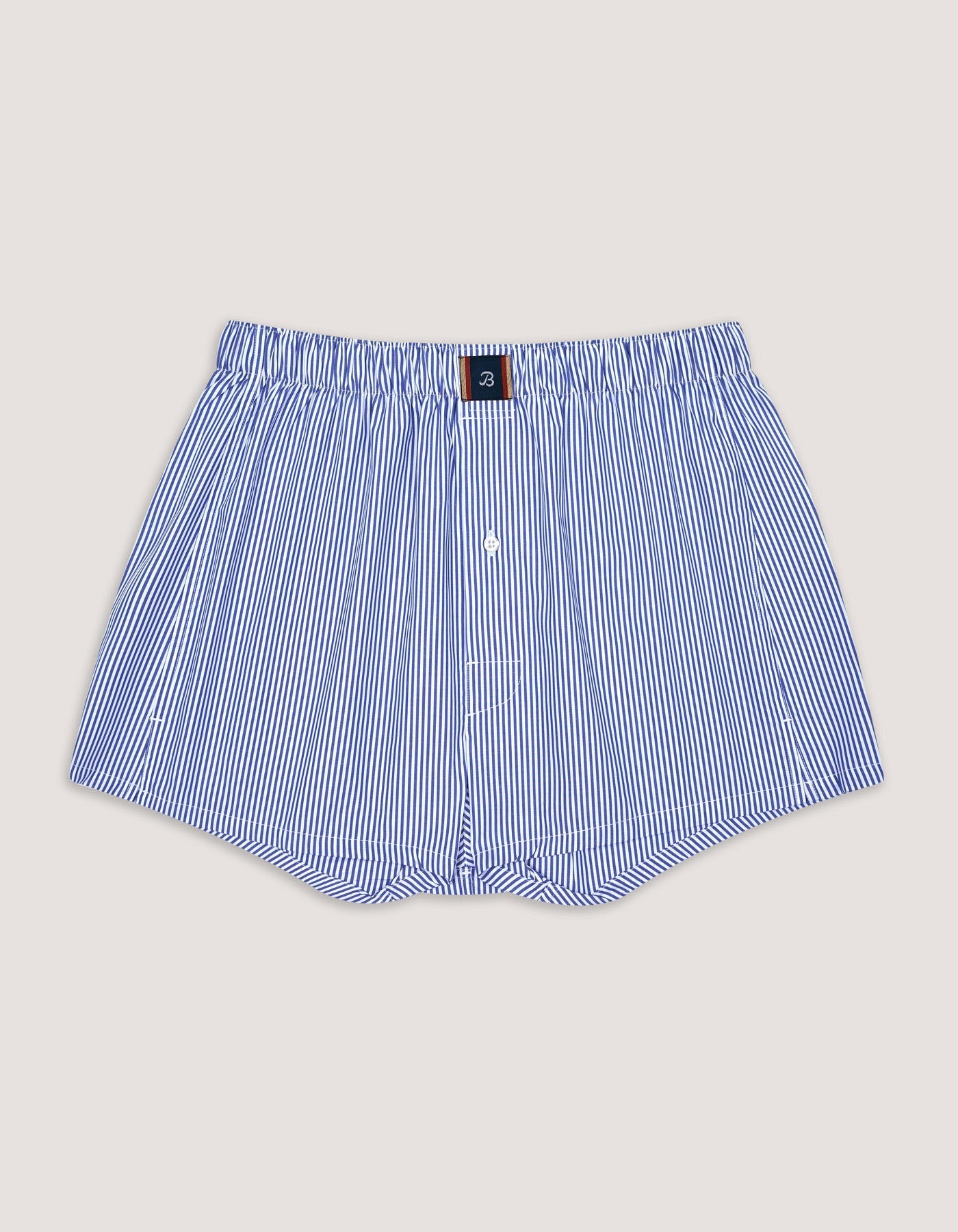 Blue Striped Woven Boxers