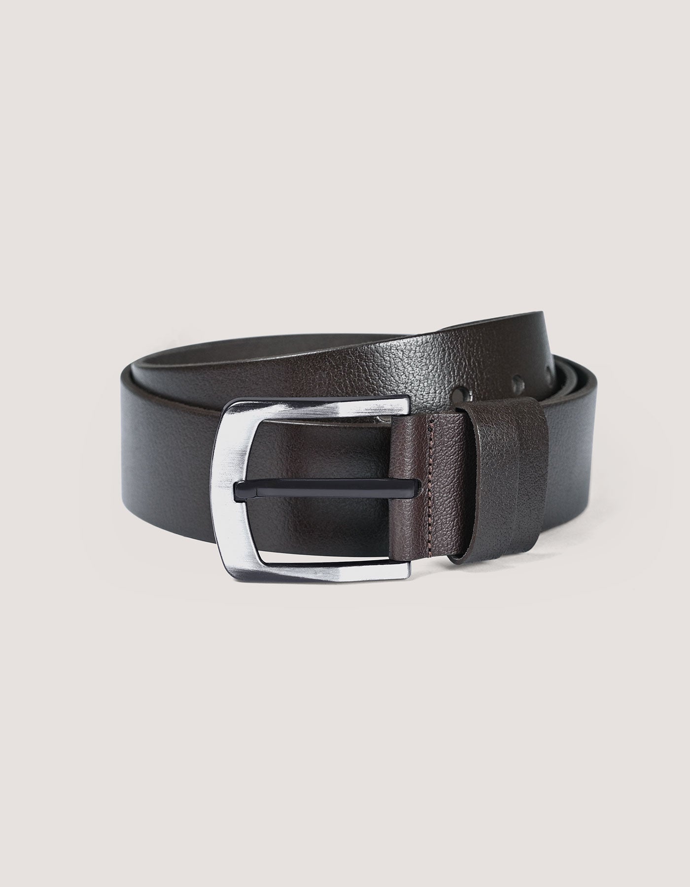 Dark Brown Plain Casual Belt