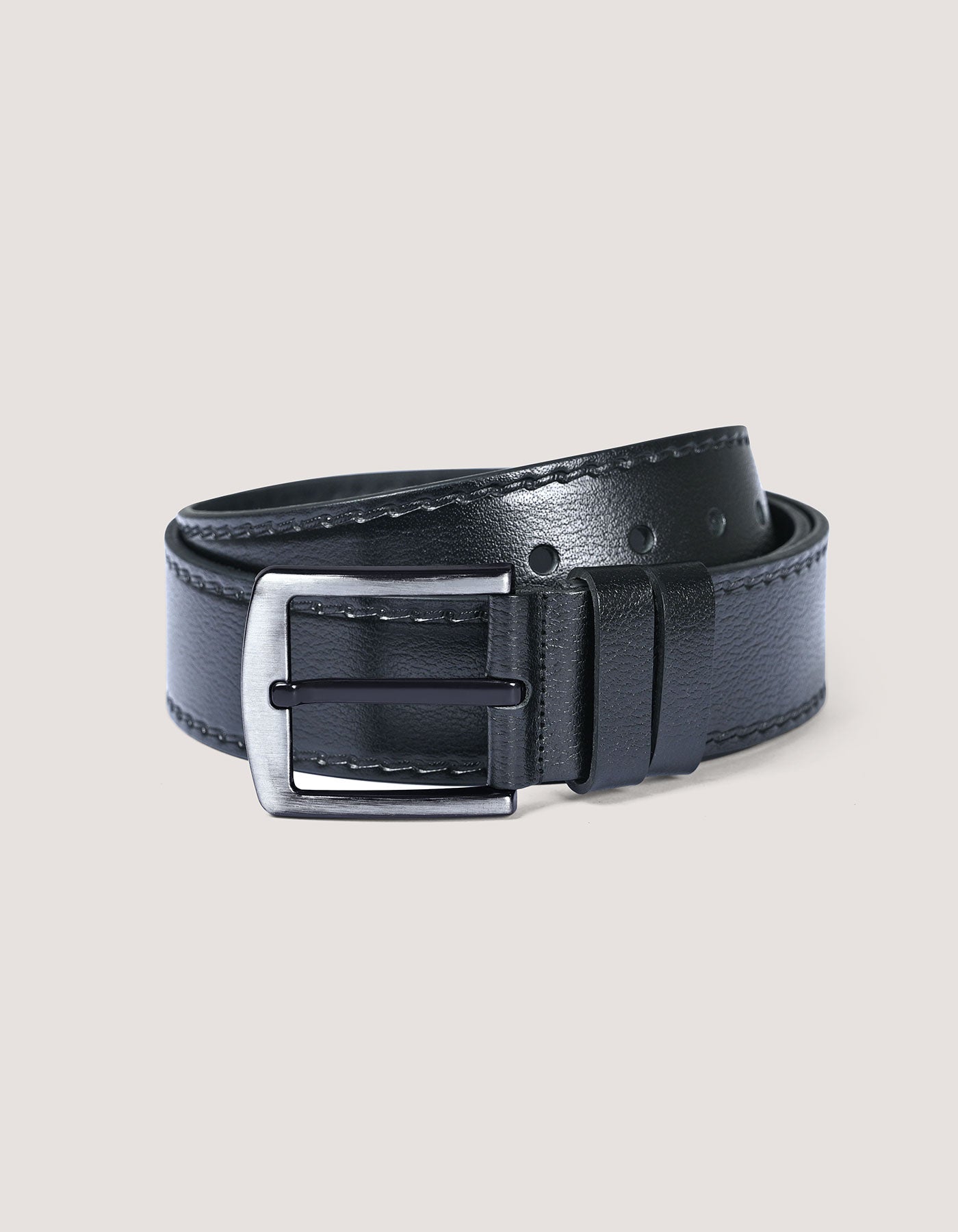Plain Black Casual Leather Belt