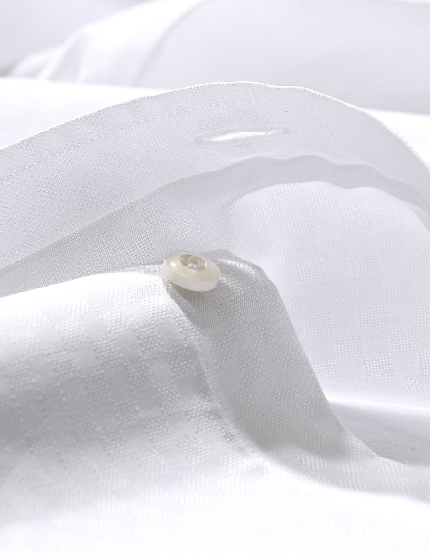 White Self Patterned Dobby Dress Shirt