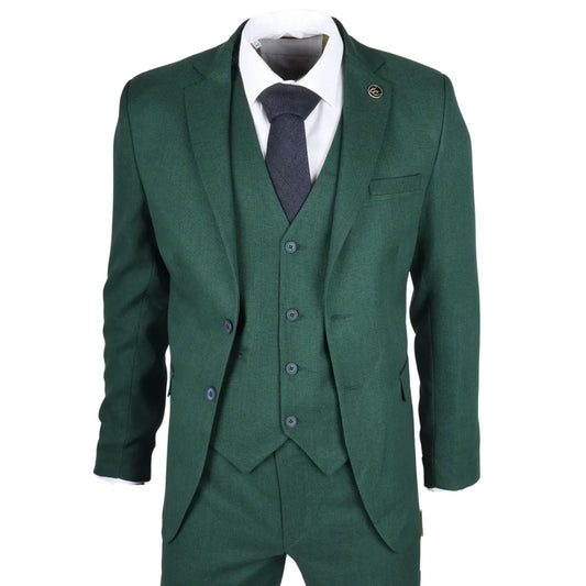 IM08 - Men's 3 Piece Green Classic Suit