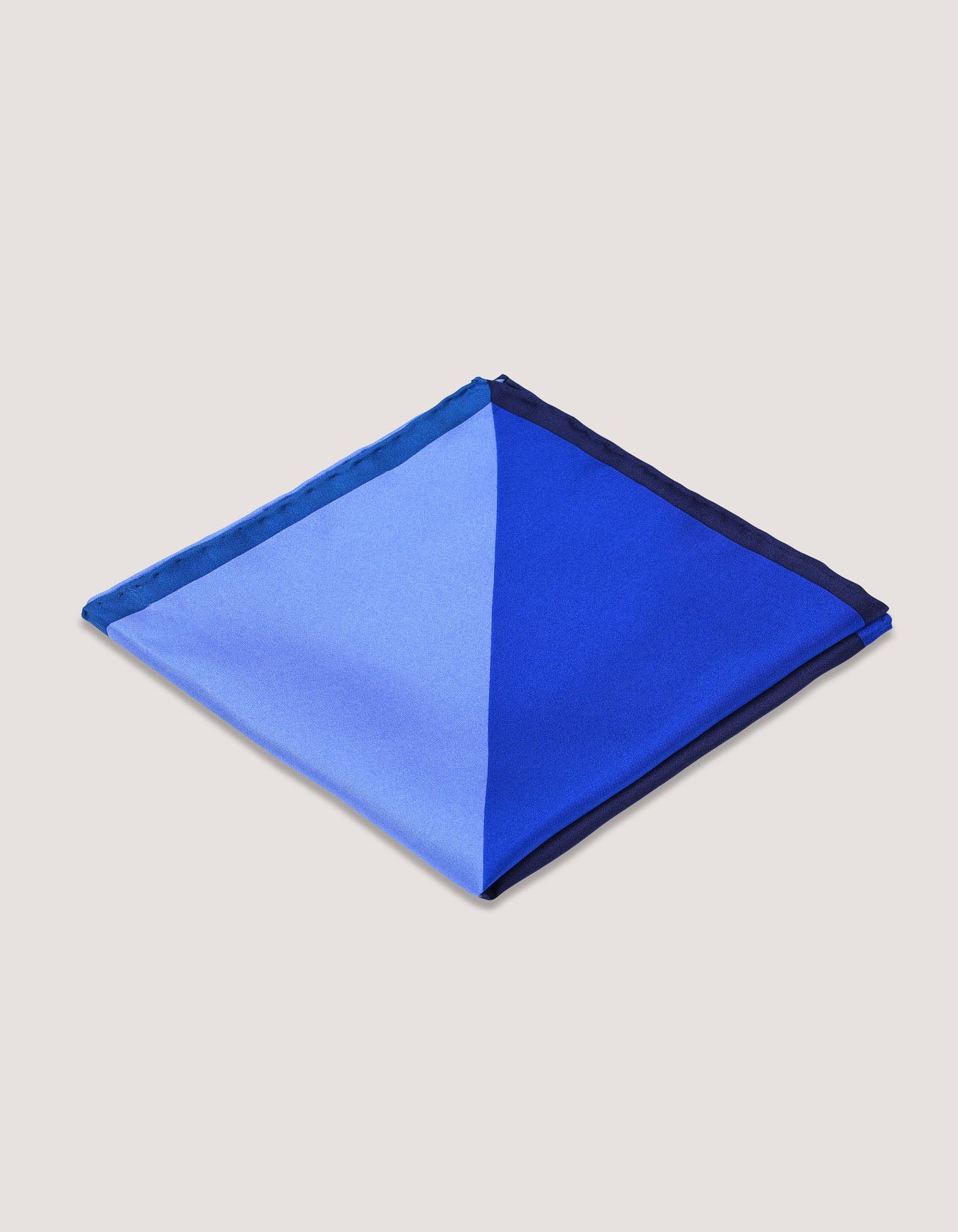 Plain Blue Designer Silk Pocket Square