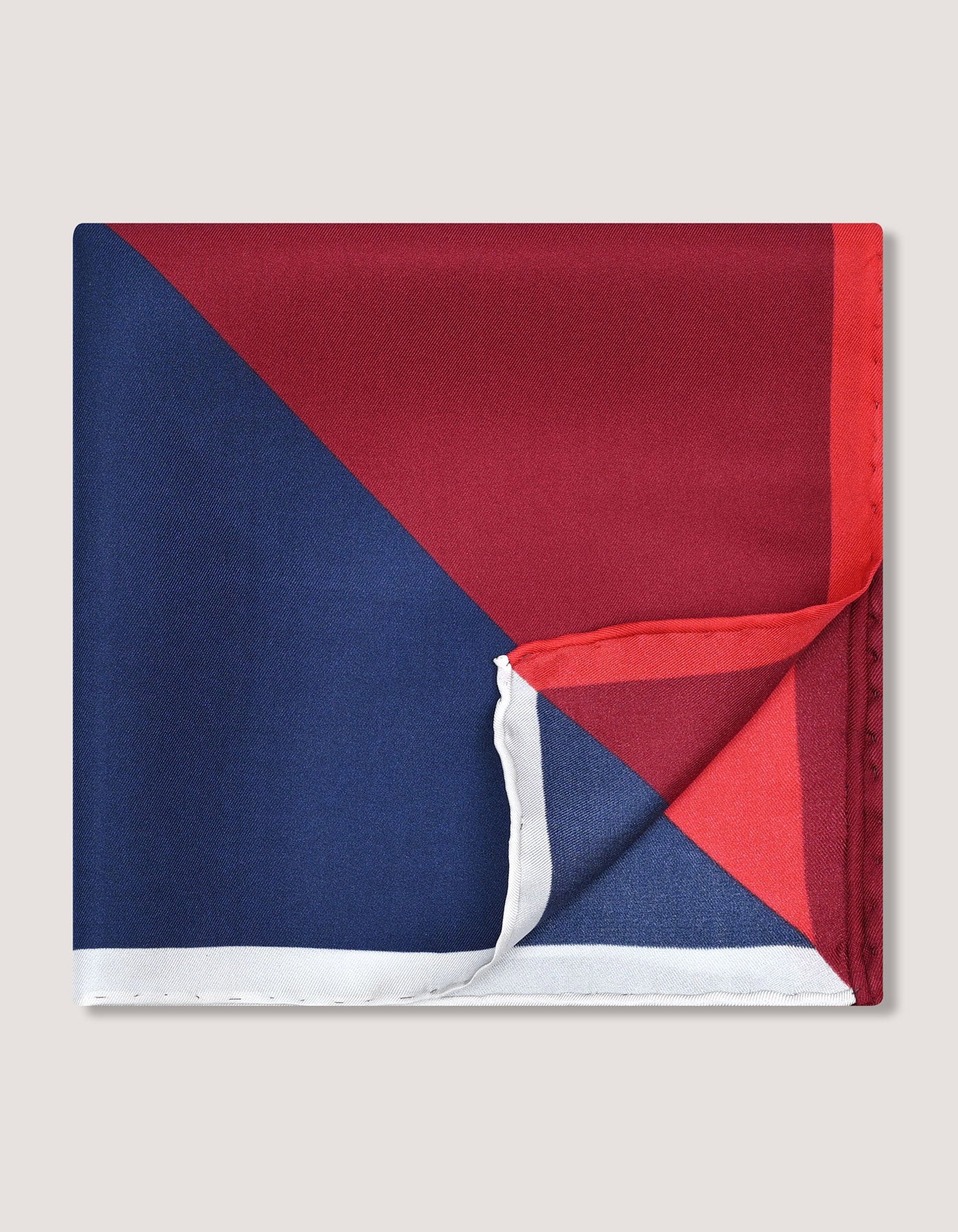 Multicolour Plain Designer Silk Pocket Square-