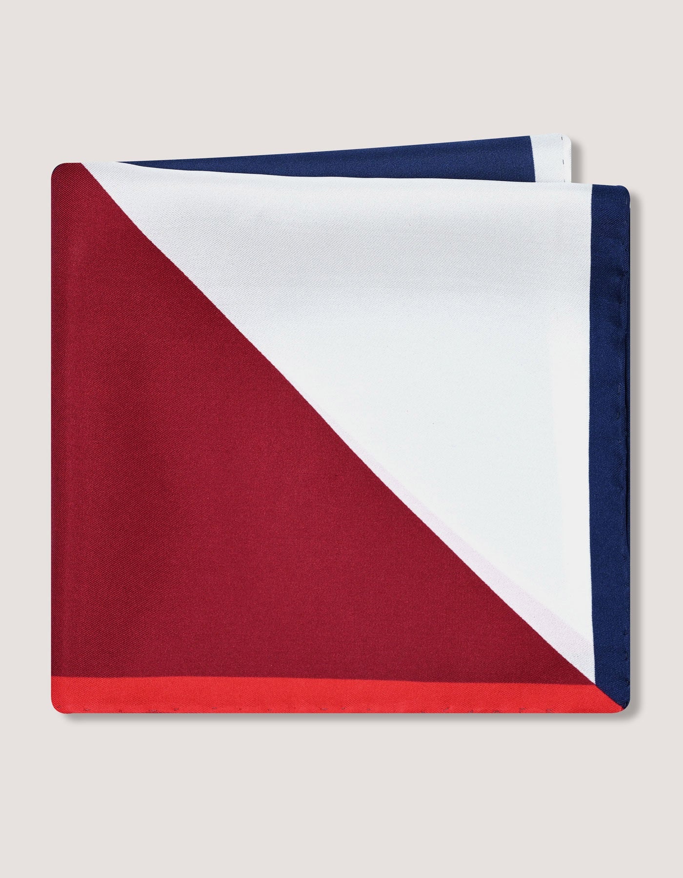 Multicolour Plain Designer Silk Pocket Square-