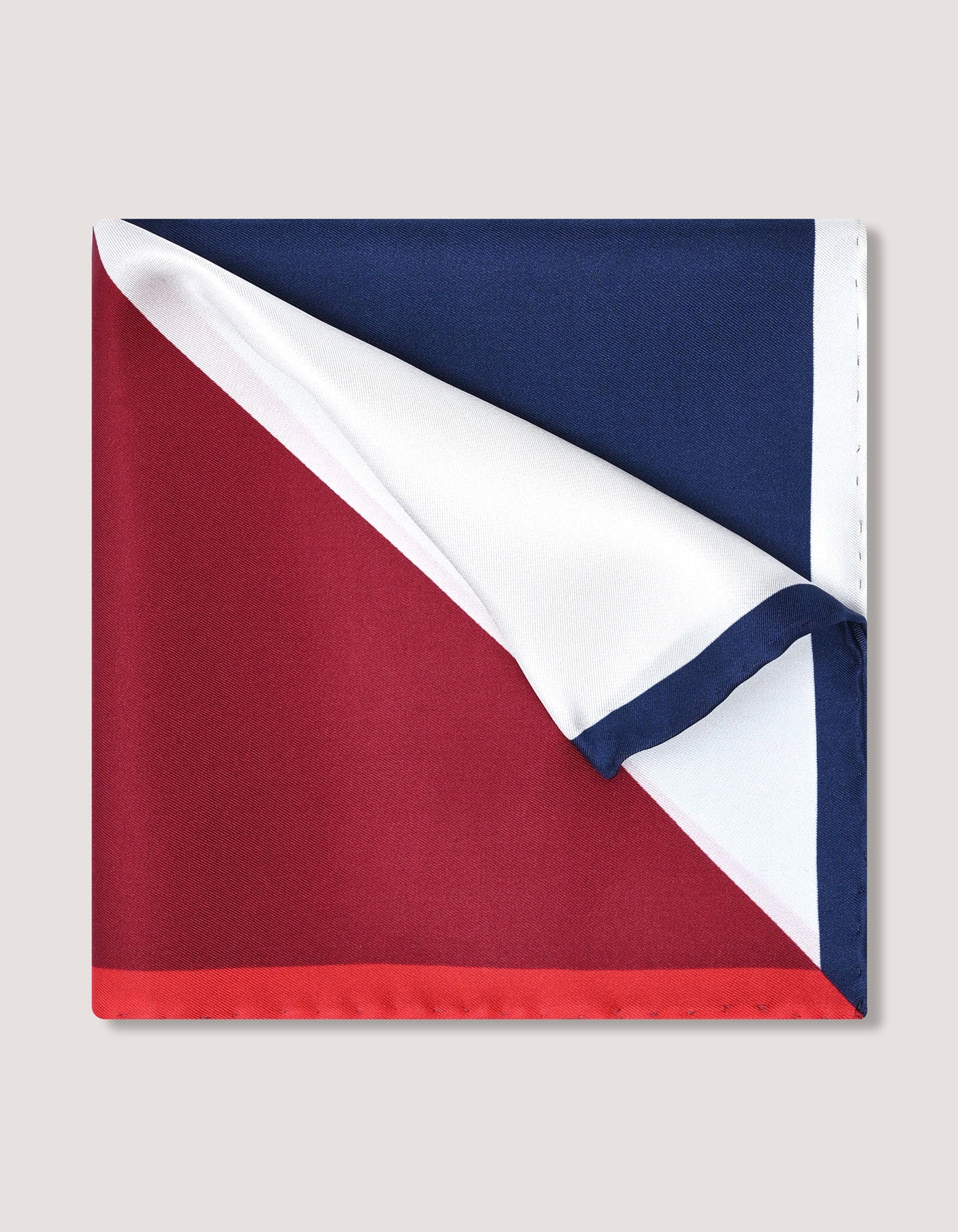 Multicolour Plain Designer Silk Pocket Square-