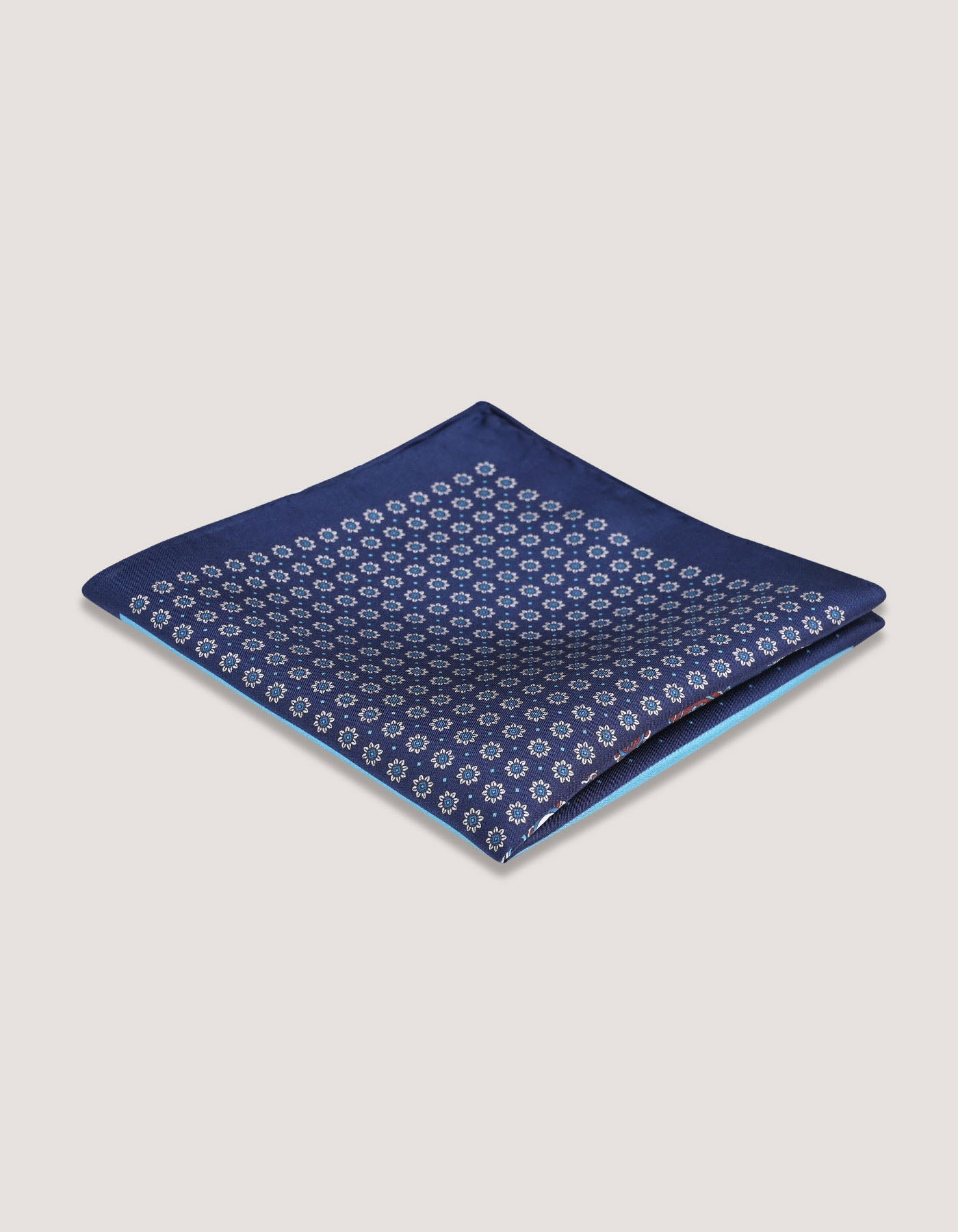 Navy Silk Pocket Square