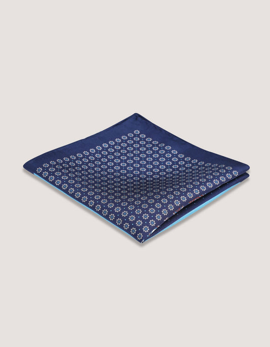 Navy Silk Pocket Square