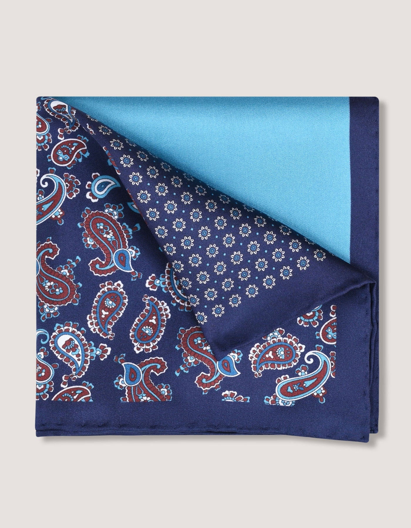 Navy Silk Pocket Square
