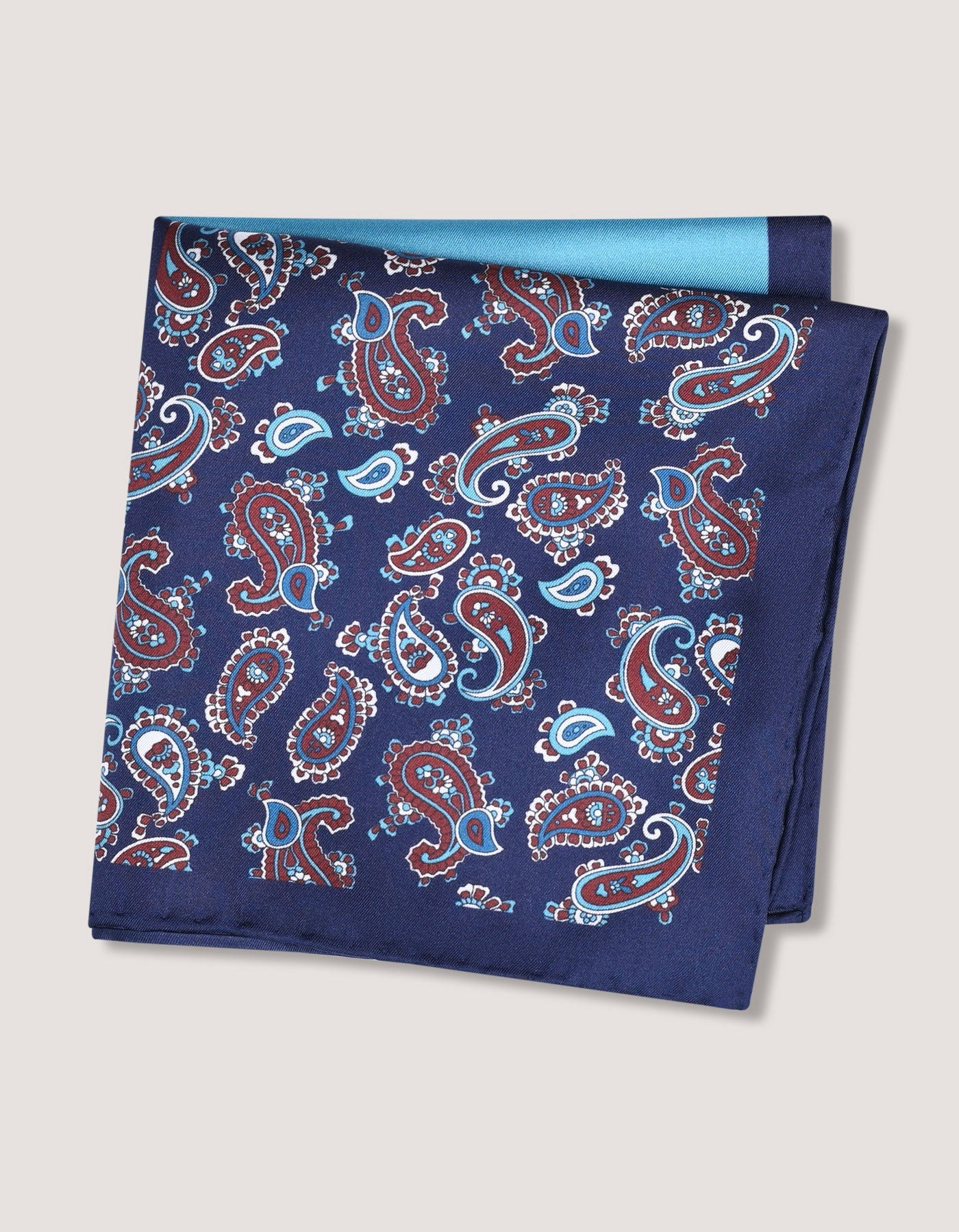Navy Silk Pocket Square