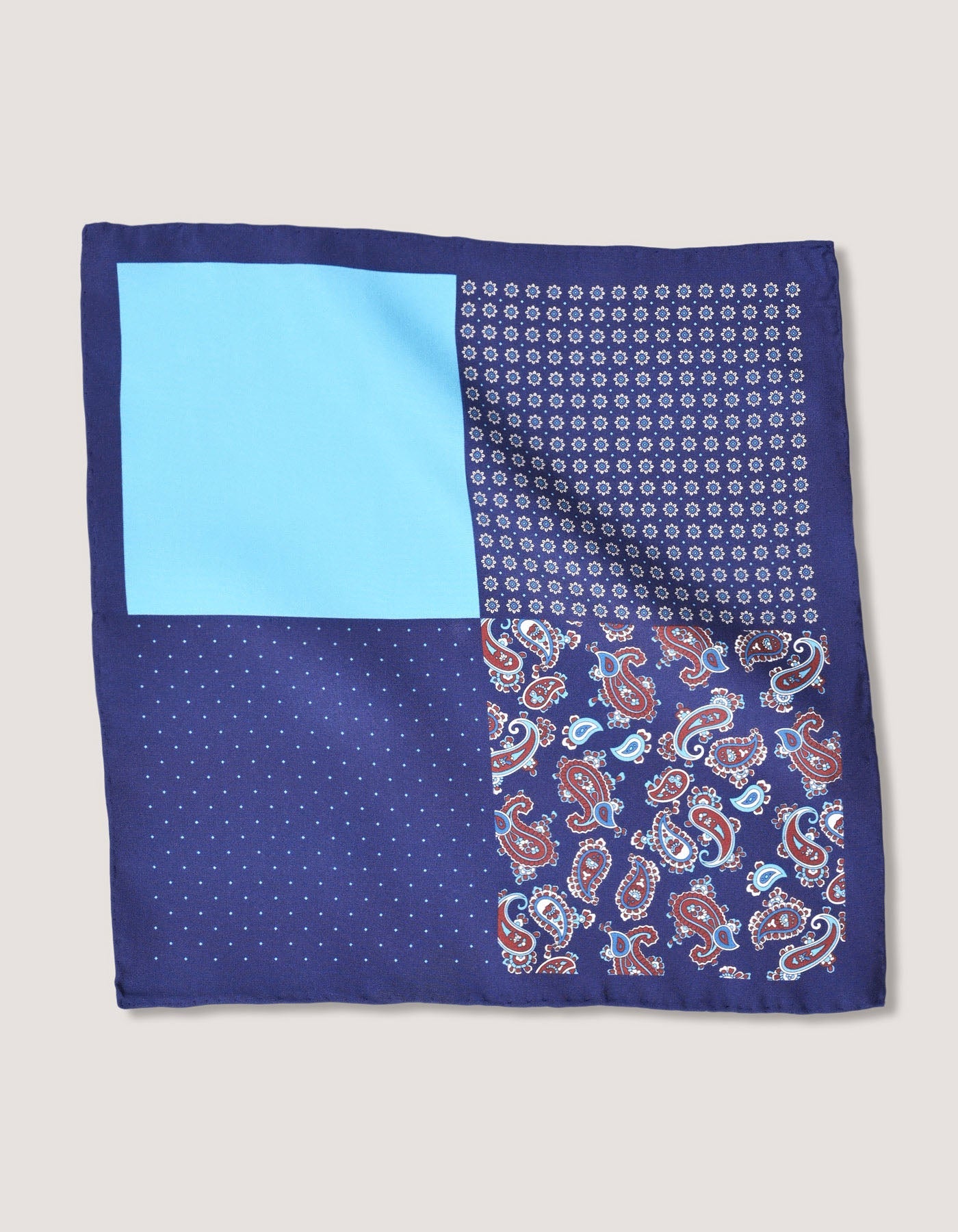 Navy Silk Pocket Square