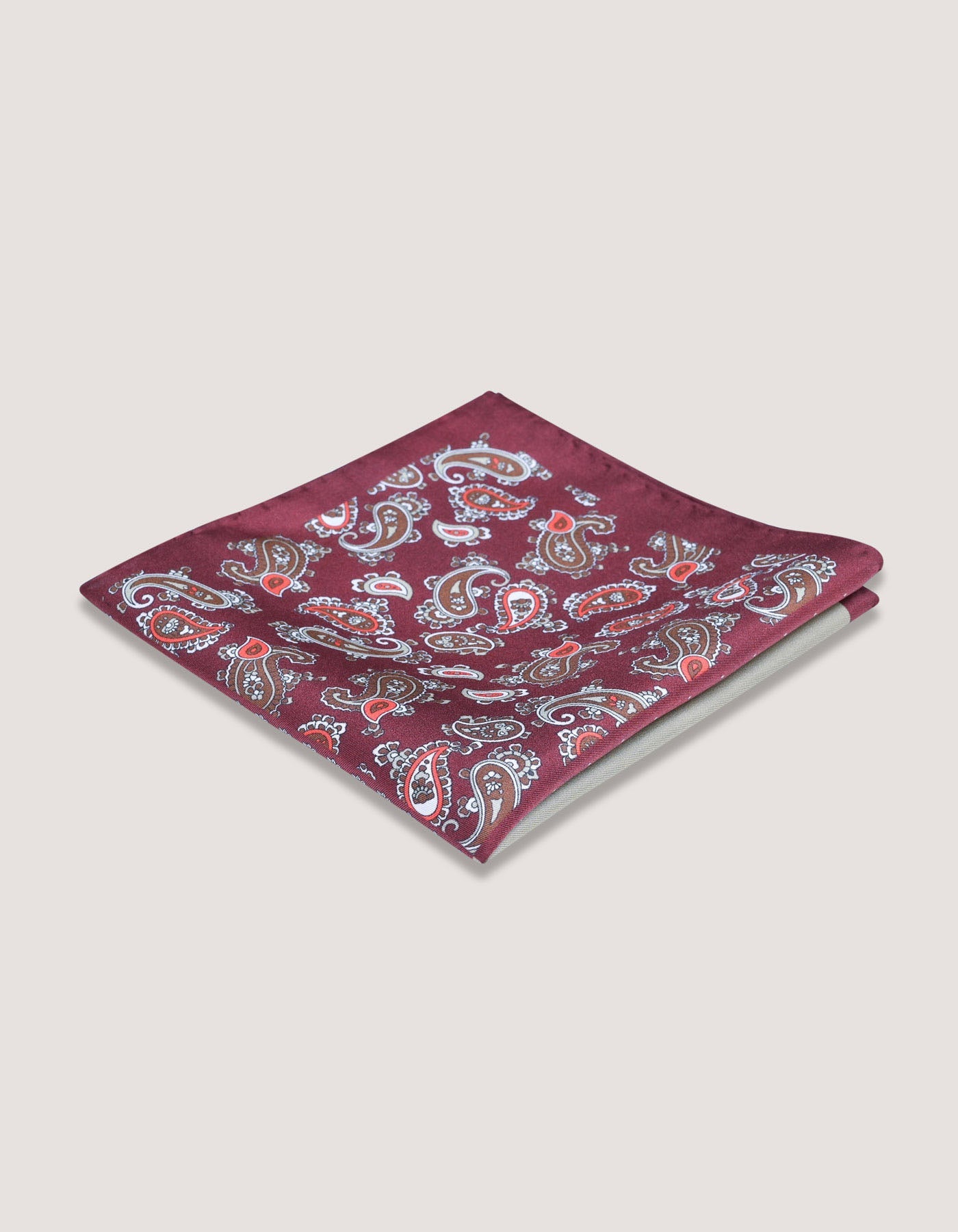 Rust Silk Pocket Square