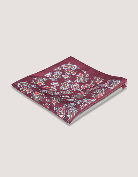 Rust Silk Pocket Square