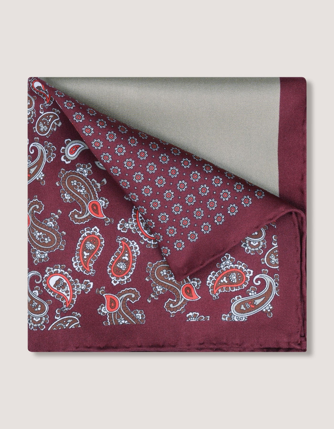 Rust Silk Pocket Square
