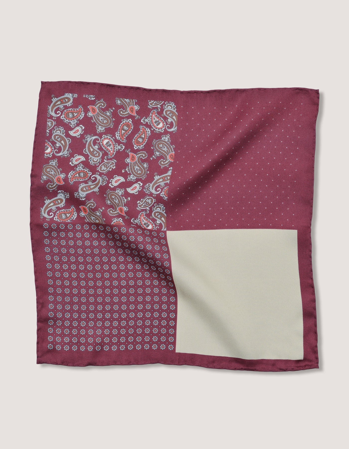 Rust Silk Pocket Square