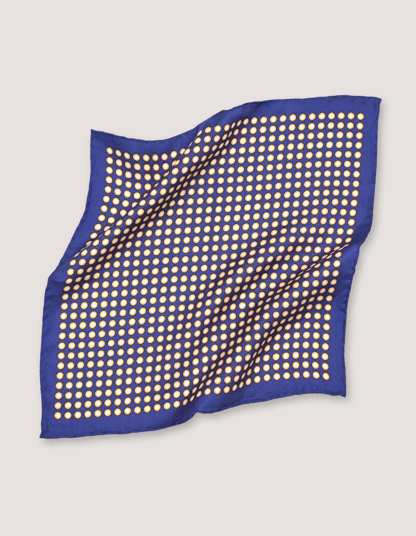 Sunburst Dotted Silk Pocket Square – Navy