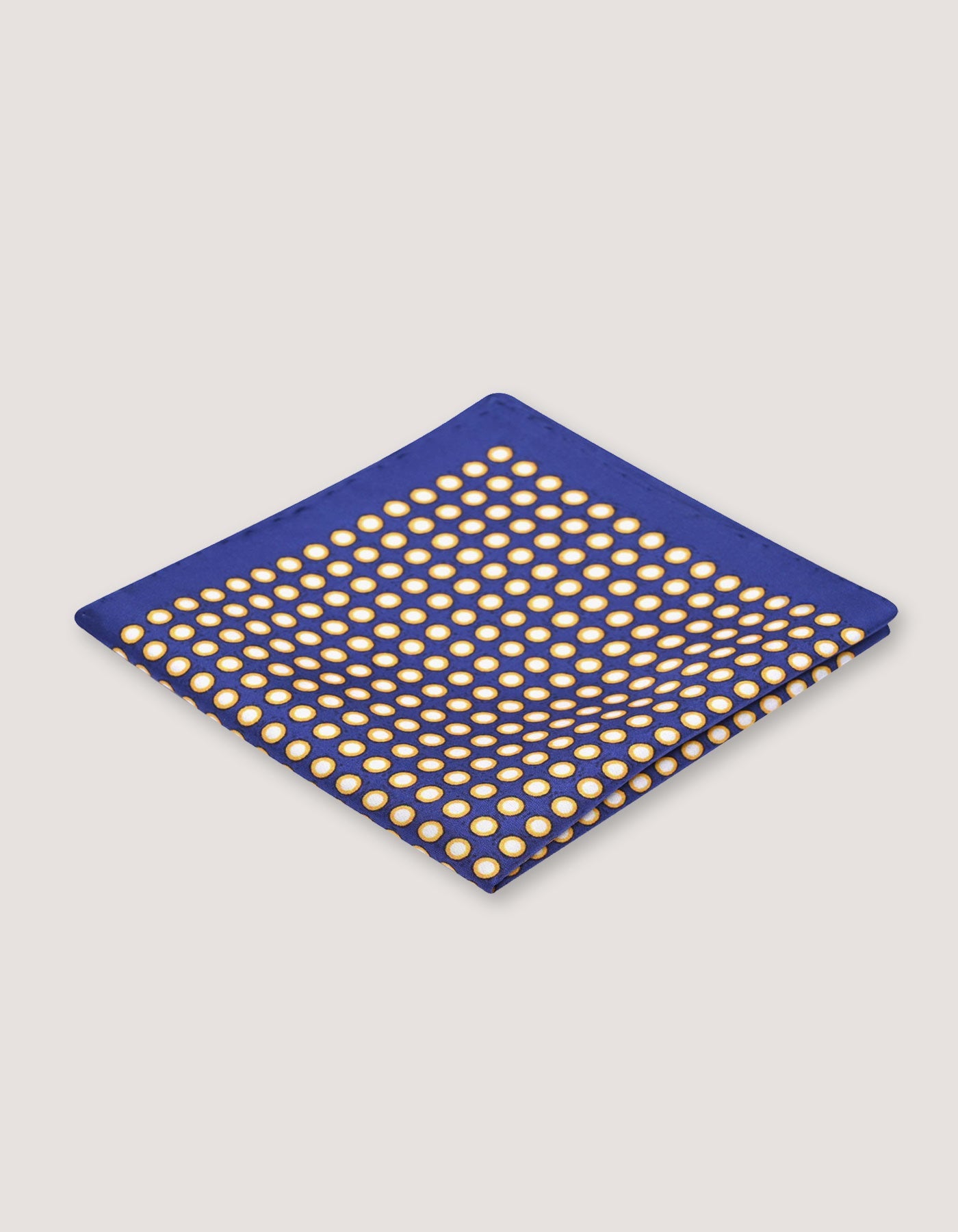 Sunburst Dotted Silk Pocket Square – Navy