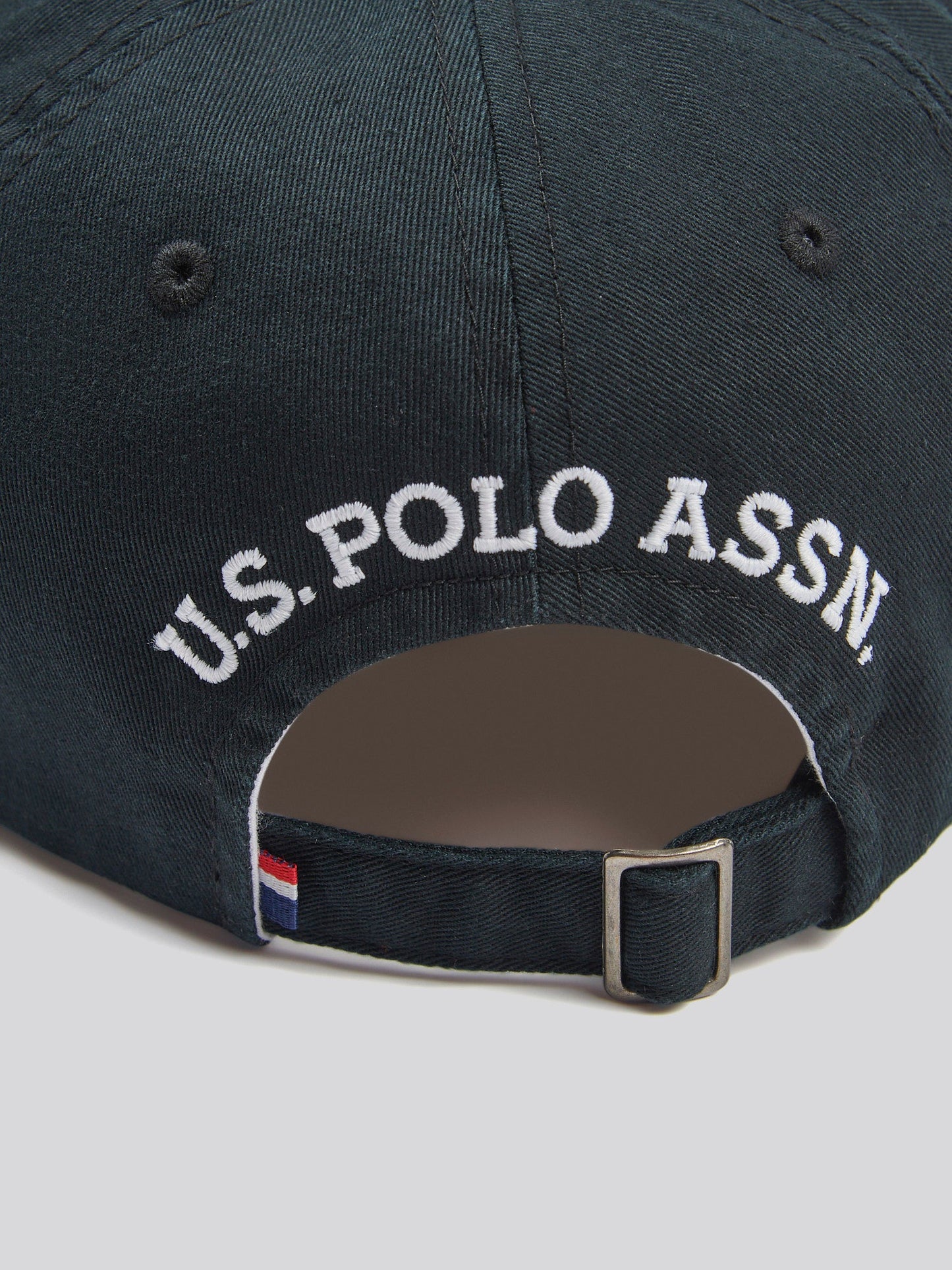 Mens Washed Casual Cap Black Bright White DHM