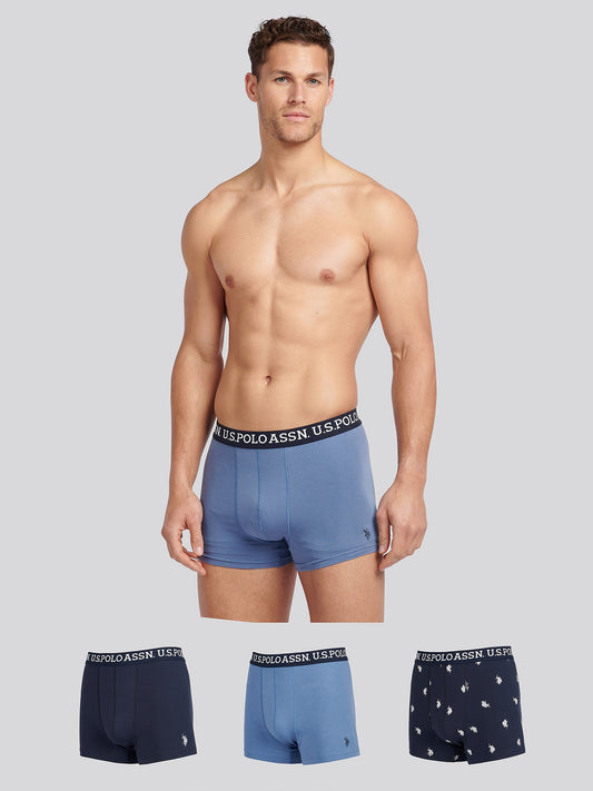 Mens 3 Pack USPA Trunk Dark Sapphire Navy