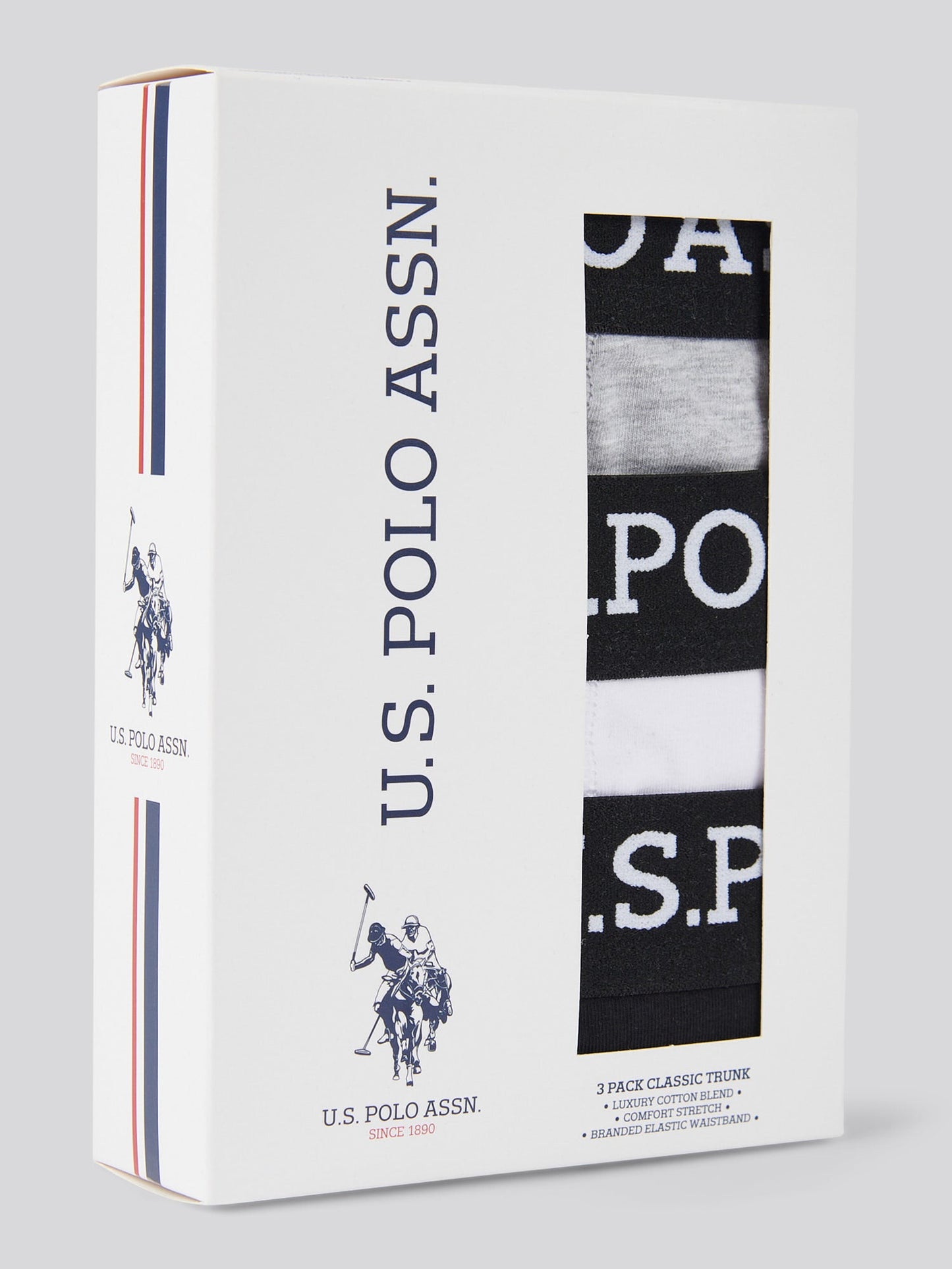 Mens 3 Pack Multi Trunk Black