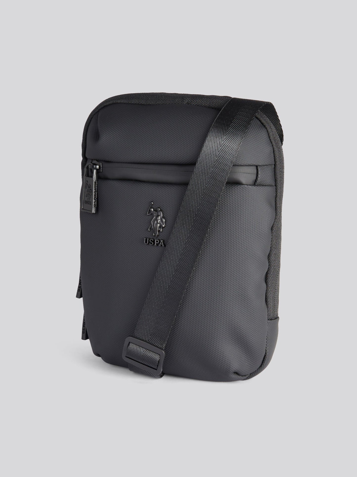 Mens Small Arrowhead Crossbody Bag in Black