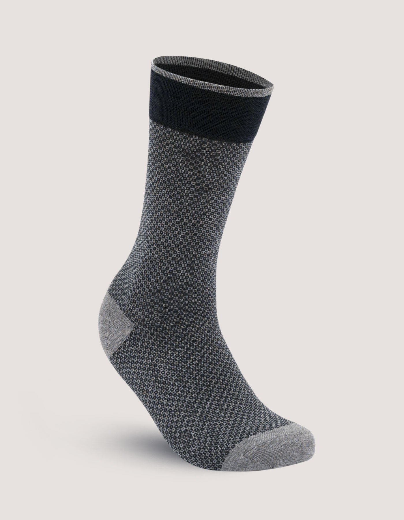 Steel Grey Geometric Pattern Socks