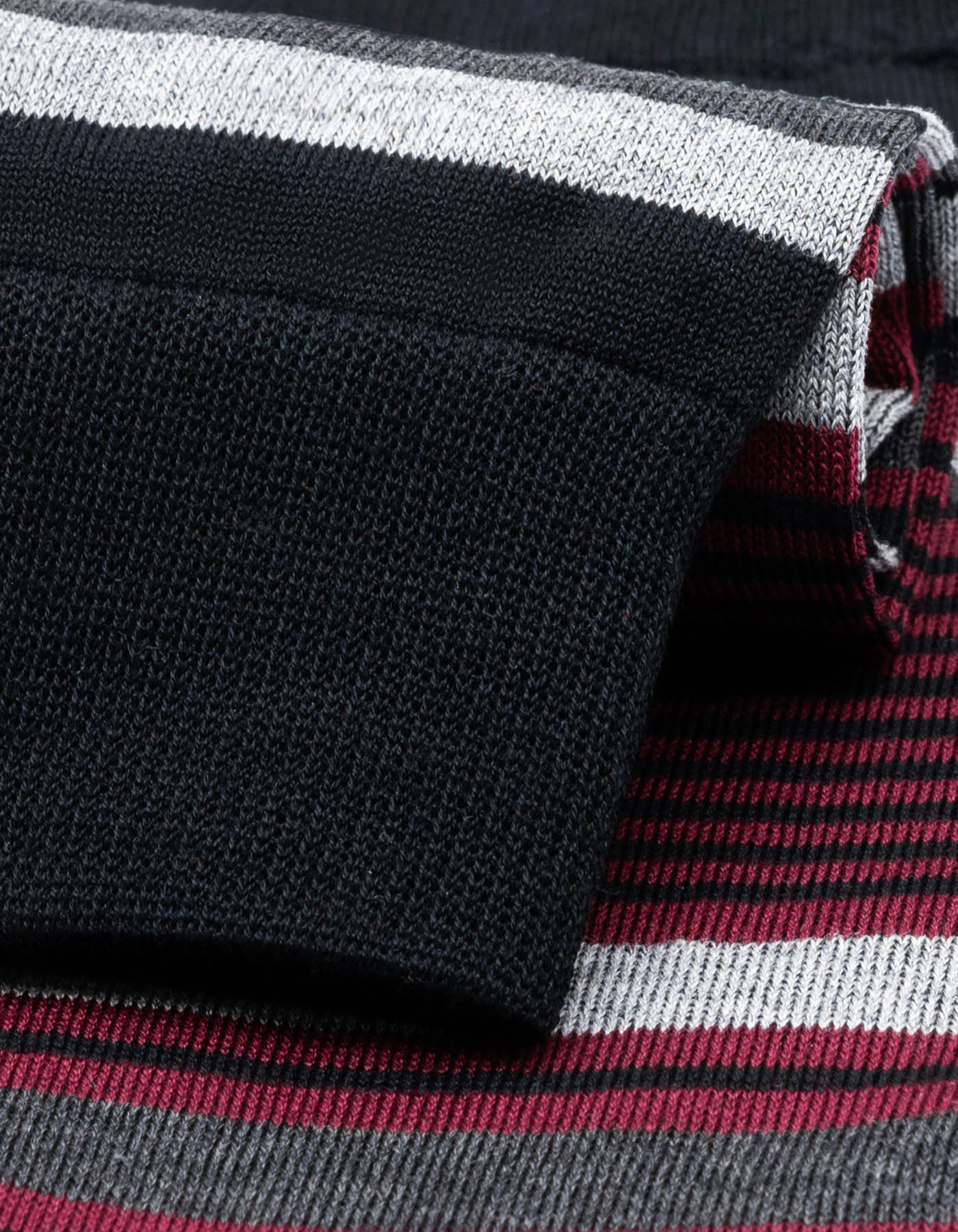 Burgundy Multi Stripe Socks