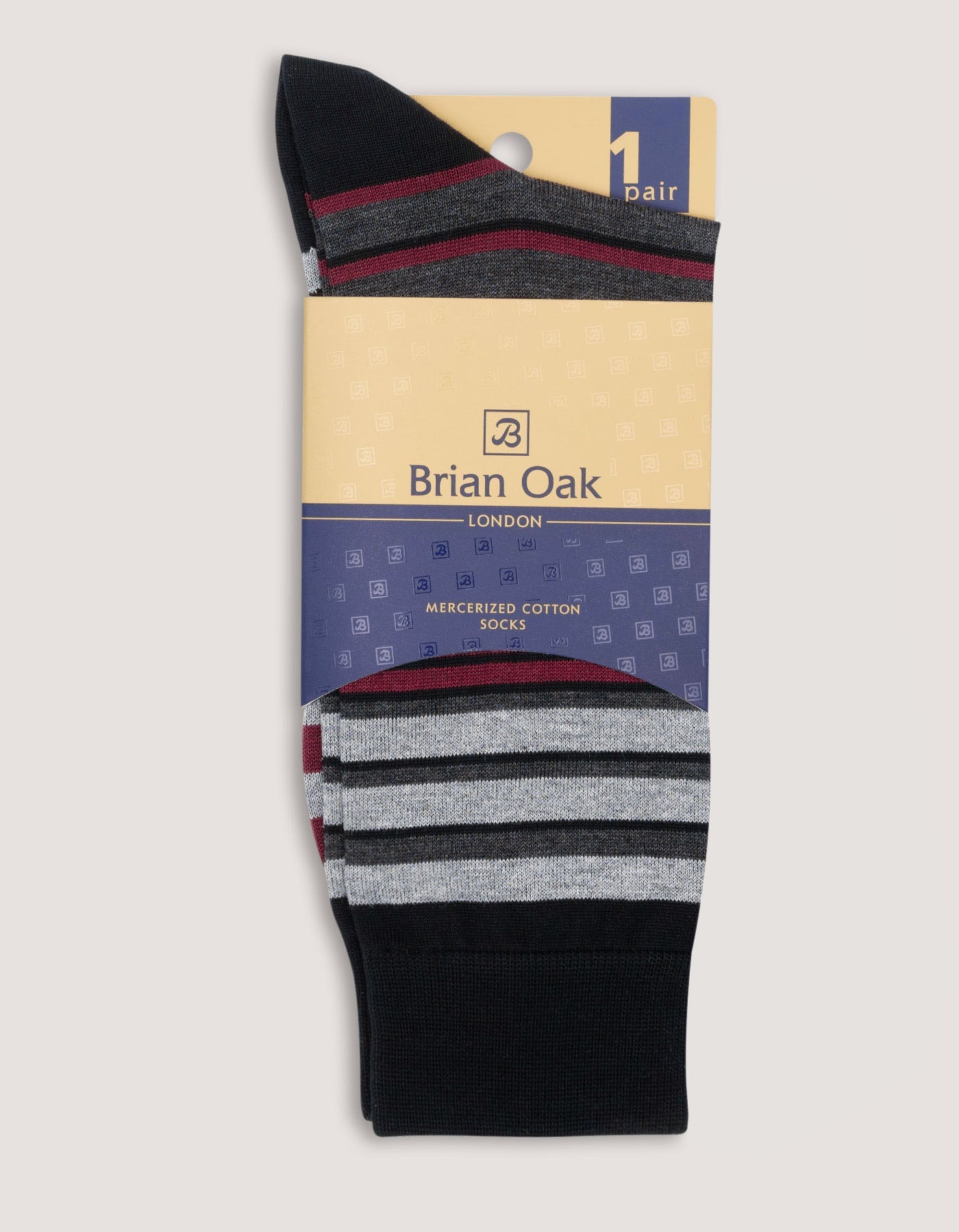 Burgundy Multi Stripe Socks