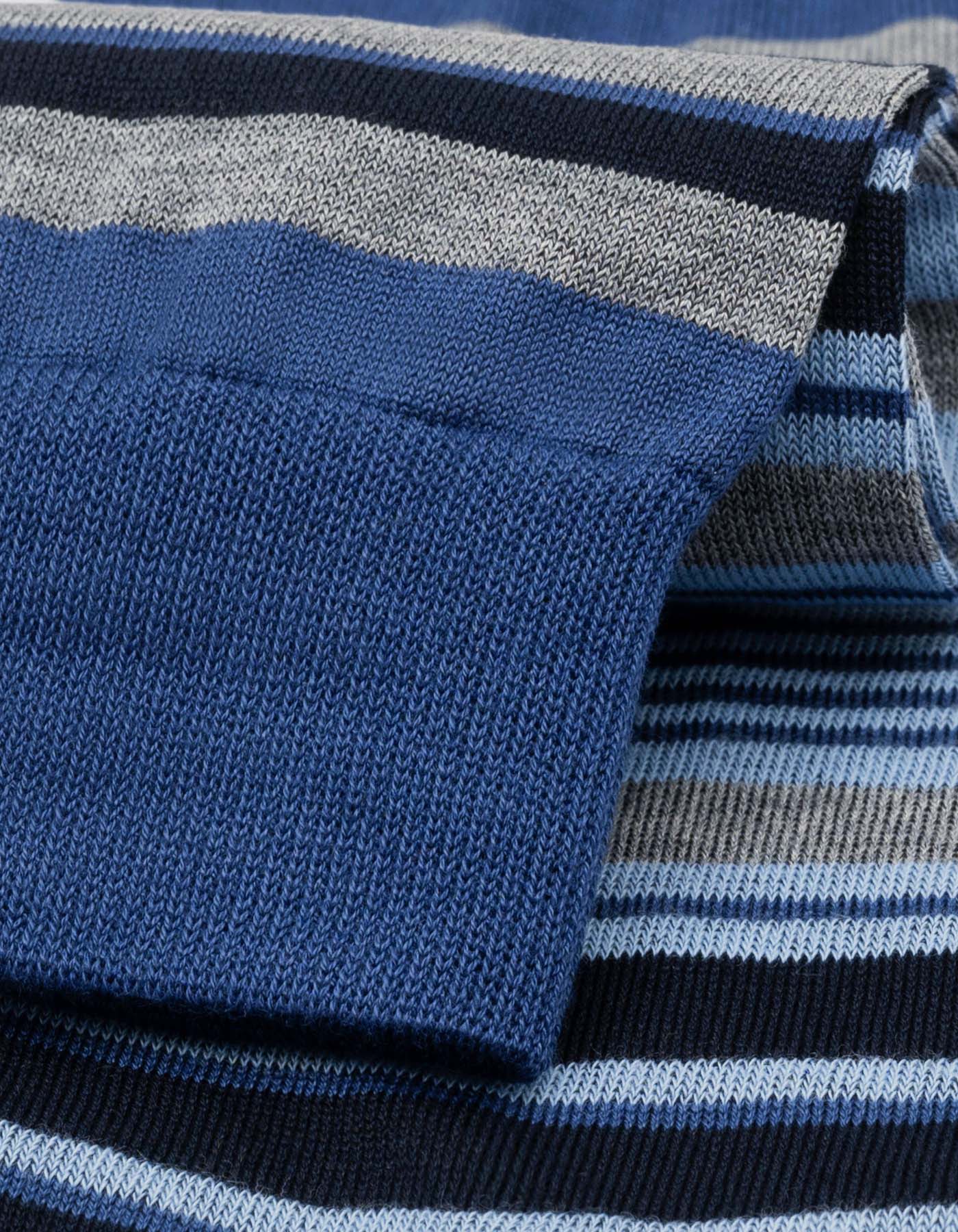 Light Blue Multi Stripe Cotton Socks