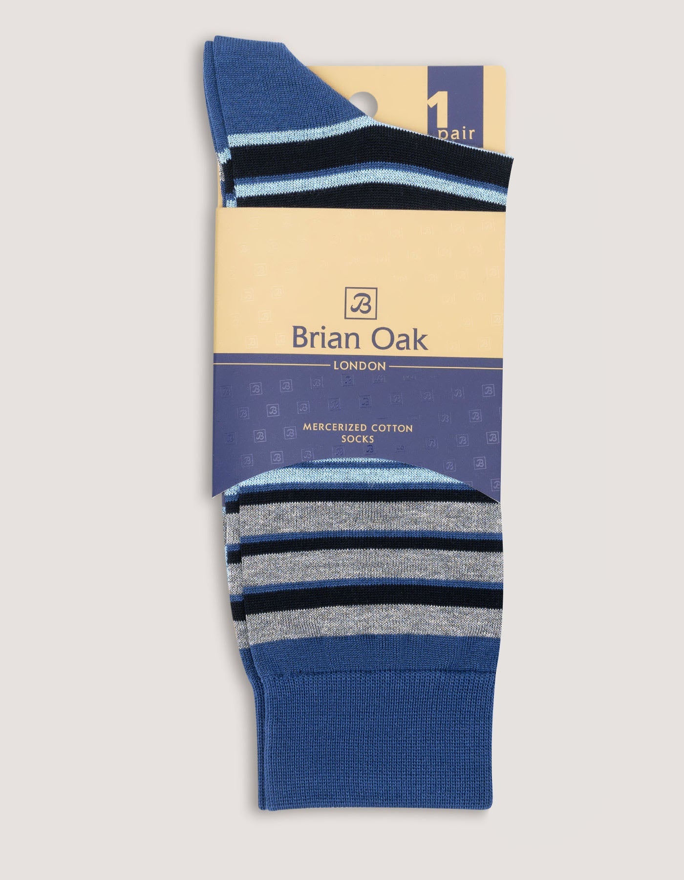 Light Blue Multi Stripe Cotton Socks