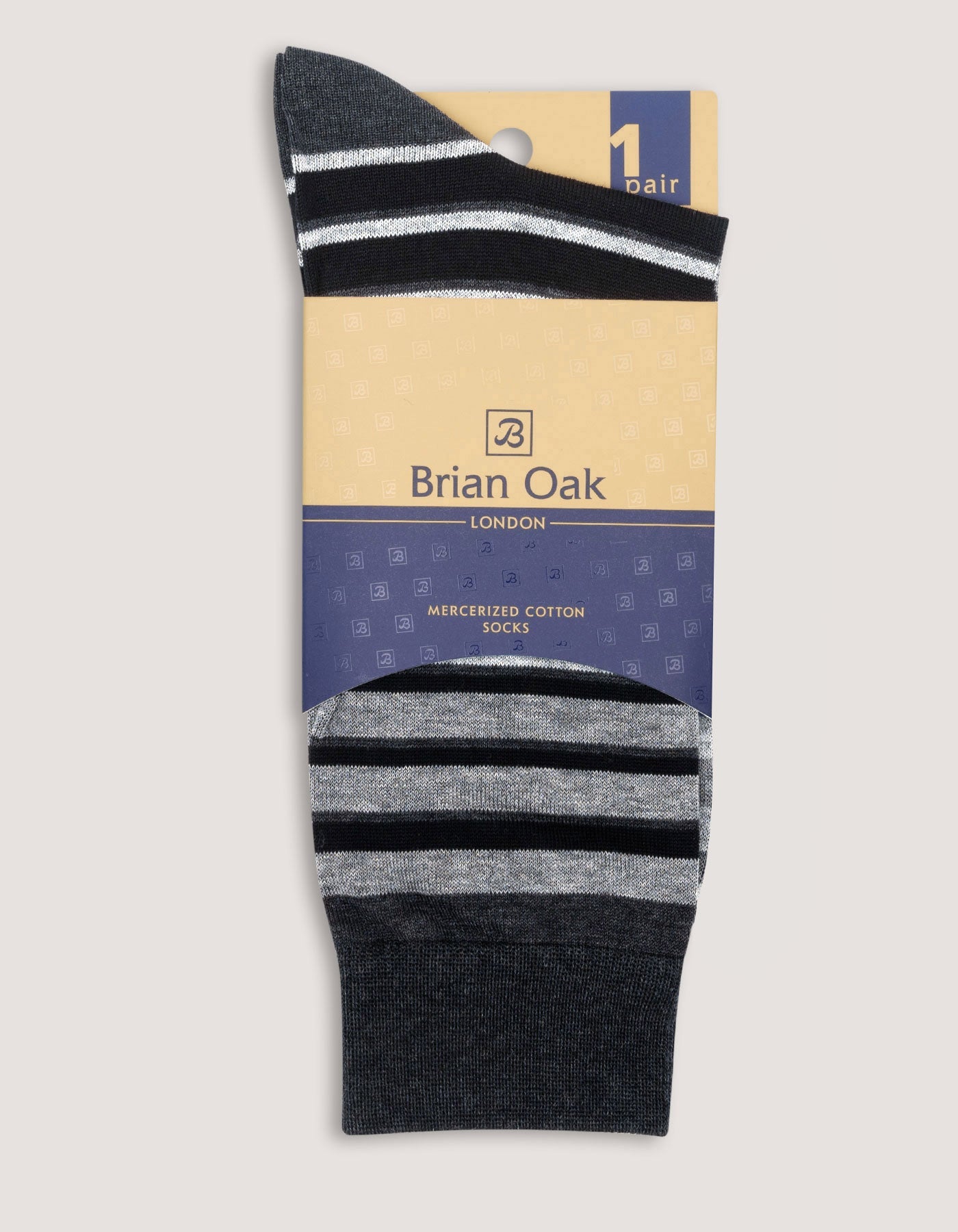 Grey and Black Multi Stripe Socks