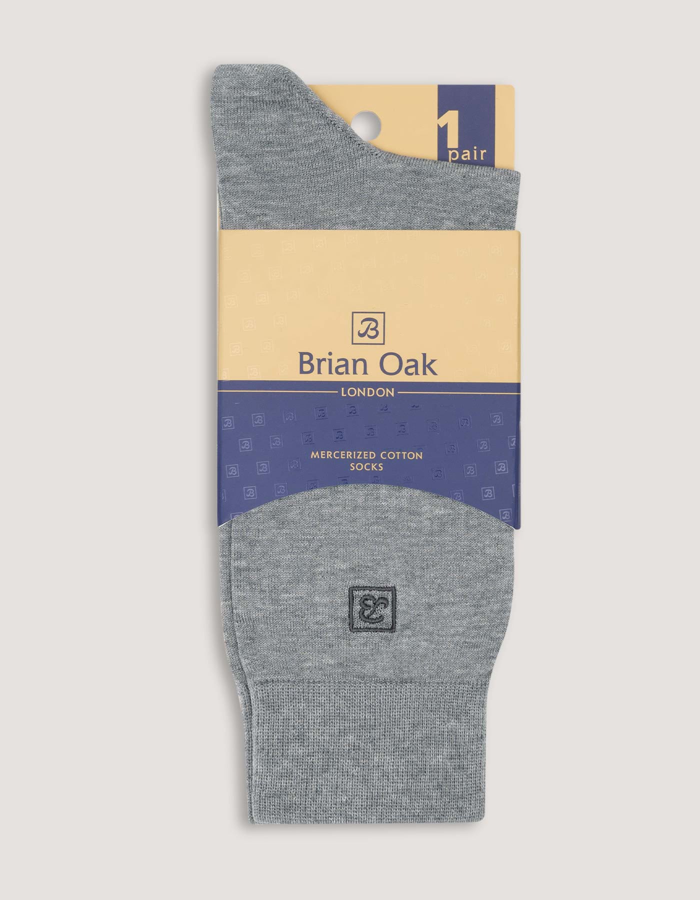Grey Plain Premium Cotton Socks