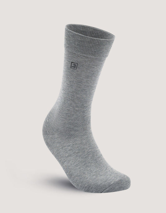 Grey Plain Premium Cotton Socks