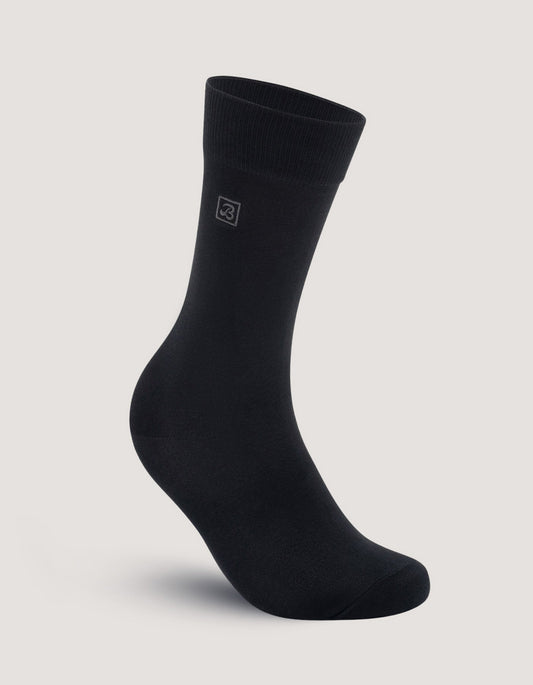 Premium Plain Black Cotton Socks