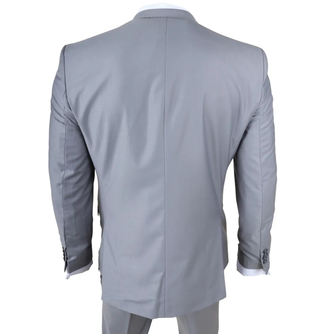 IM30 - Men's Grey 3 Piece Stitch Lapel Formal Suit