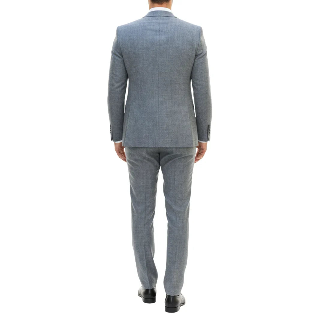 IM33 - Men's 3 Piece Blue Tailored Fit Suit