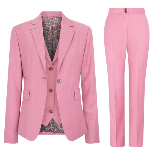 TP-16 - Women's 3 Piece Plain Pink Suit