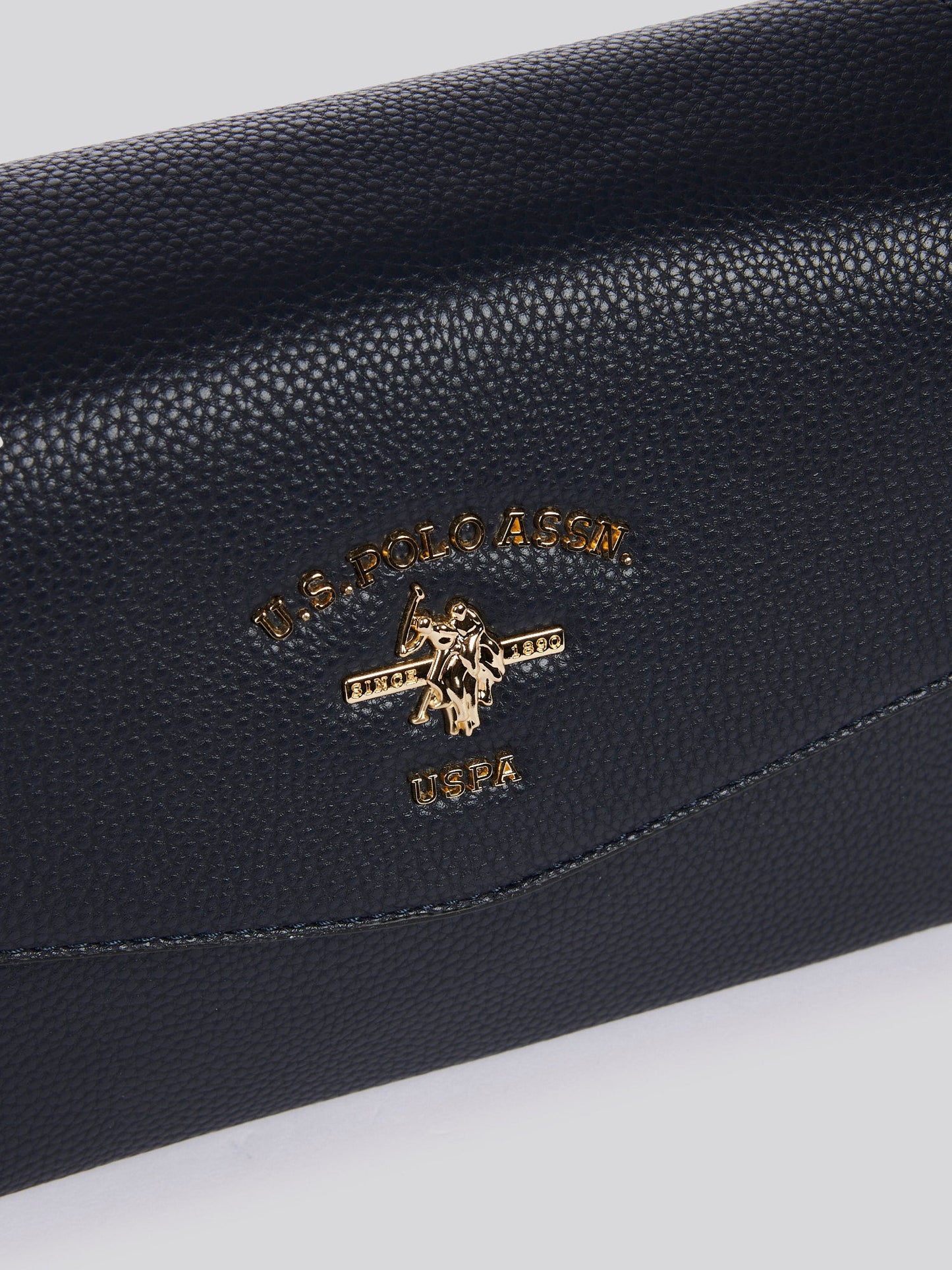 U.S. Polo Assn. Womens Stanford Flap Crossbody Bag in Navy